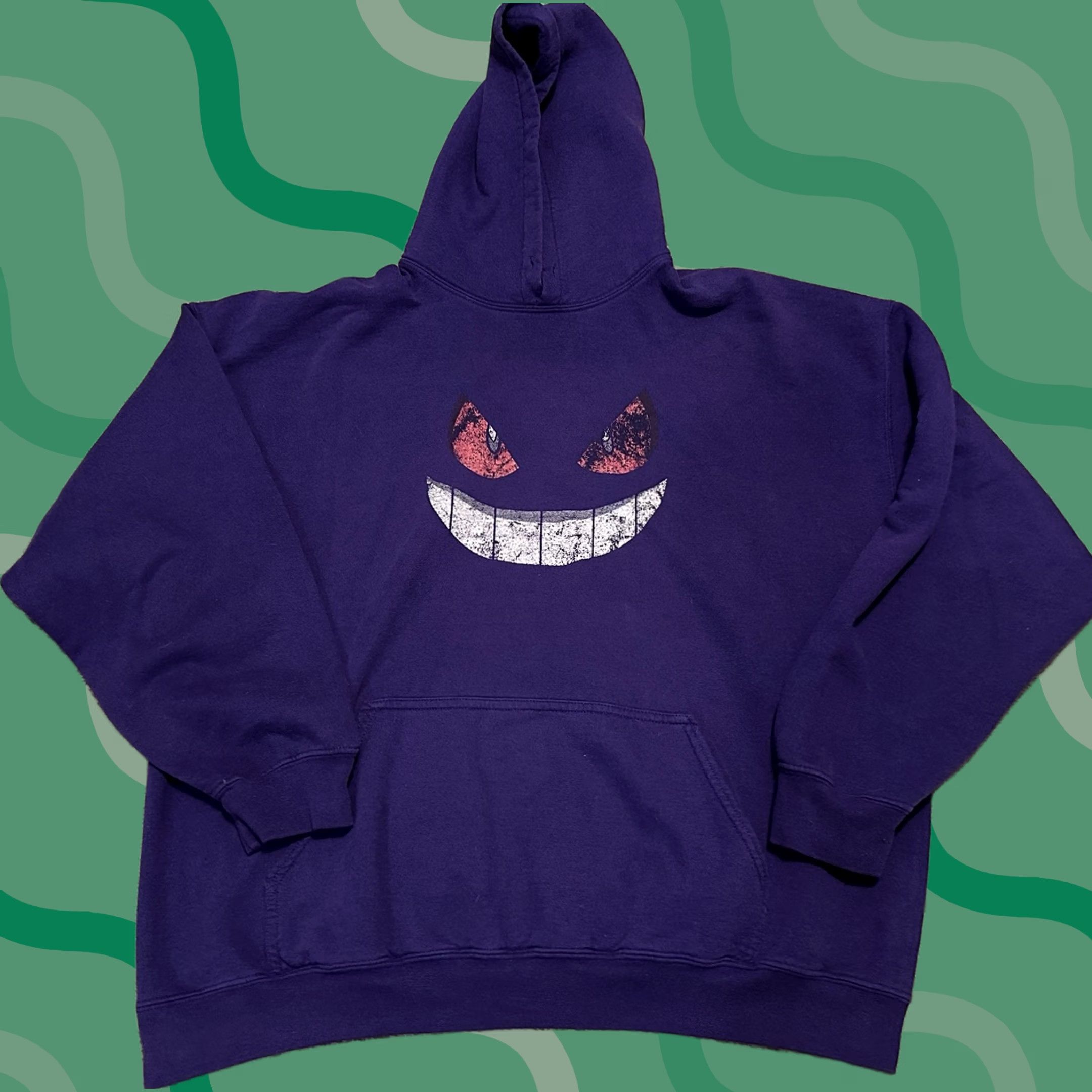 Gildan VINTAGE Pokemon Gengar Hoodie Mens 2XL Pullover Y2K Purple Graphic Print Size US XXL / EU 58 / 5 - 1 Thumbnail