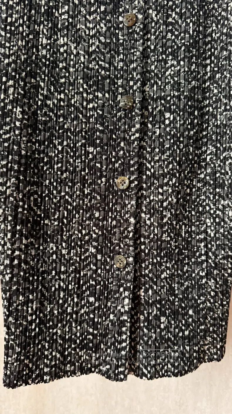 Issey Miyake Issey Miyake Black, White and Gray Marble Pattern Cardigan Size L / US 10 / IT 46 - 5 Thumbnail