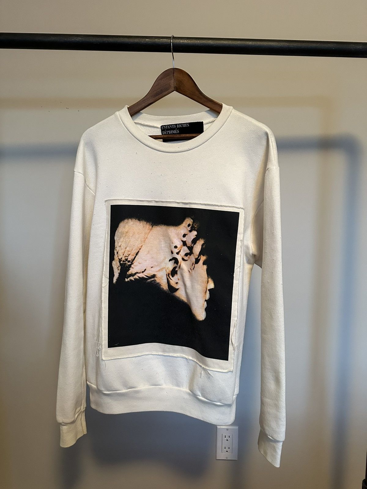 image of Enfants Riches Deprimes Cy Twombly Sweater in White, Men's (Size Medium)