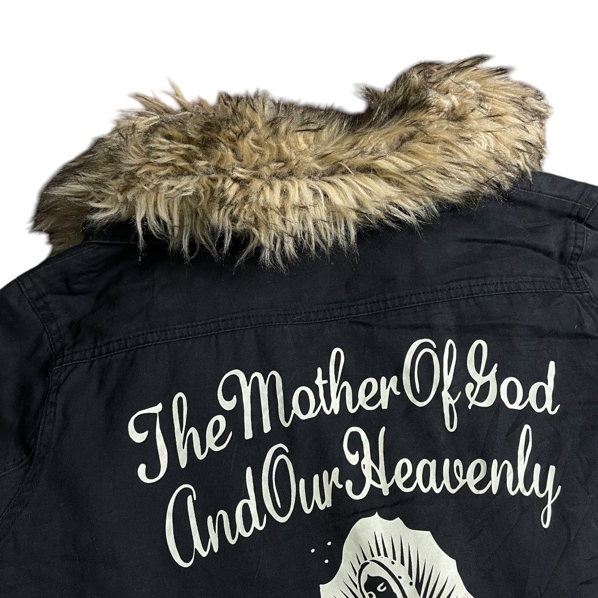 If Six Was Nine 🇯🇵 ARTEMIS MARY MOTHER OF JESUS PRAY LINED BOA FUR JACKET Size US M / EU 48-50 / 2 - 12 Thumbnail