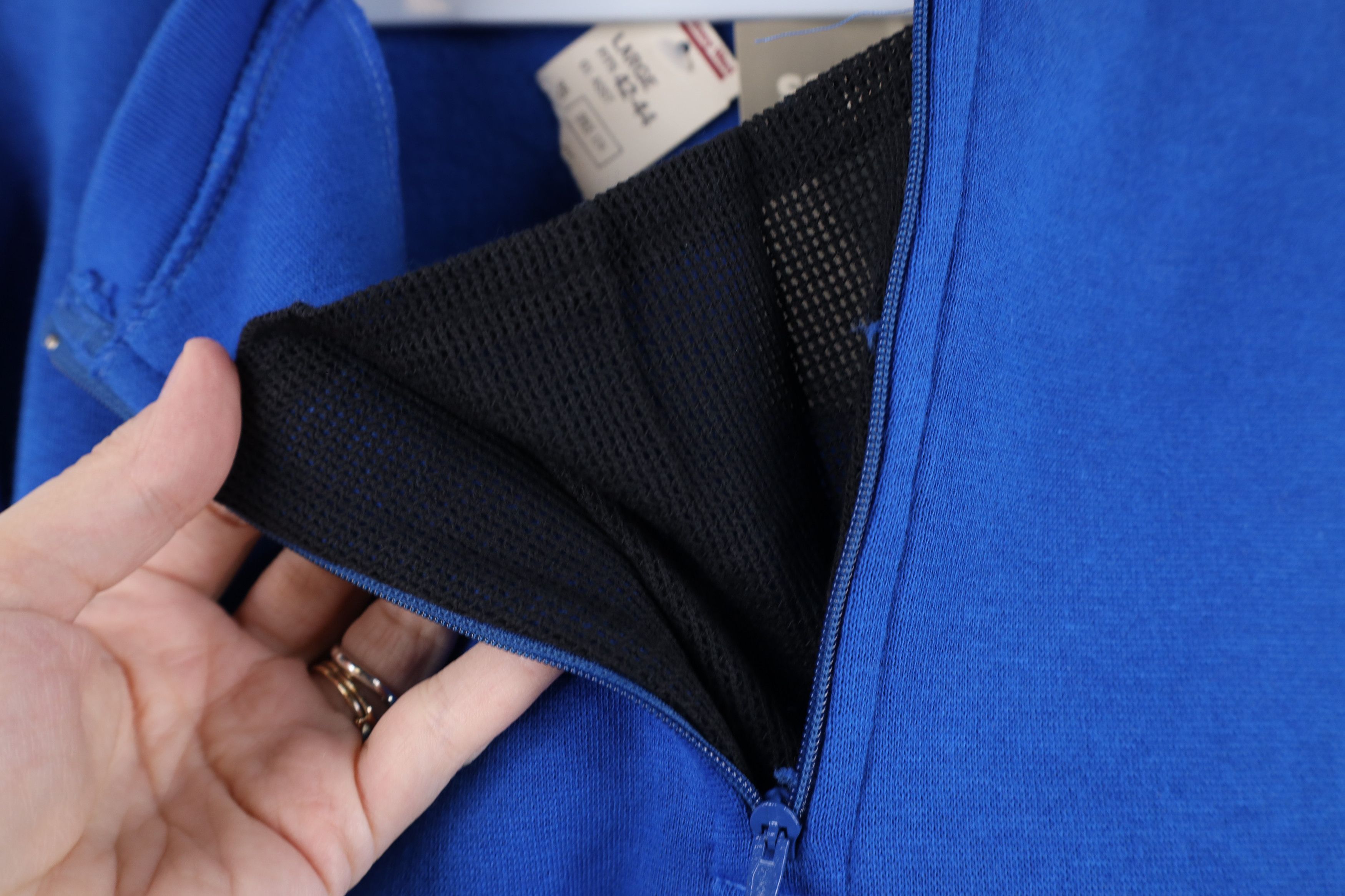 Vintage Deadstock Vintage 90s Streetwear Half Zip Sweatshirt Blue Size L / US 10 / IT 46 - 8 Thumbnail