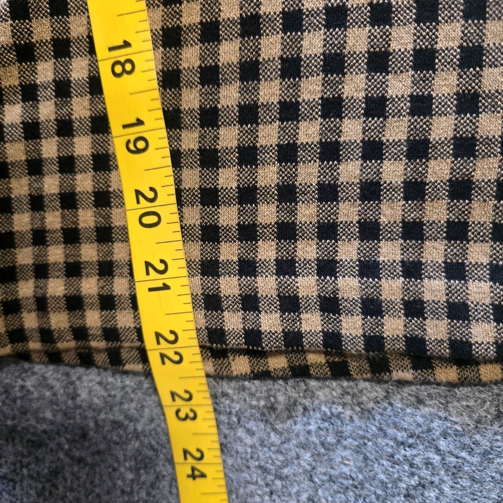 J. Jill J. Jill Pants Womens XL Petite Beige Plaid Capri Wide-Leg Stretch Casual Elastic Waist Knit Size 24" / US 00 / IT 34 - 7 Thumbnail