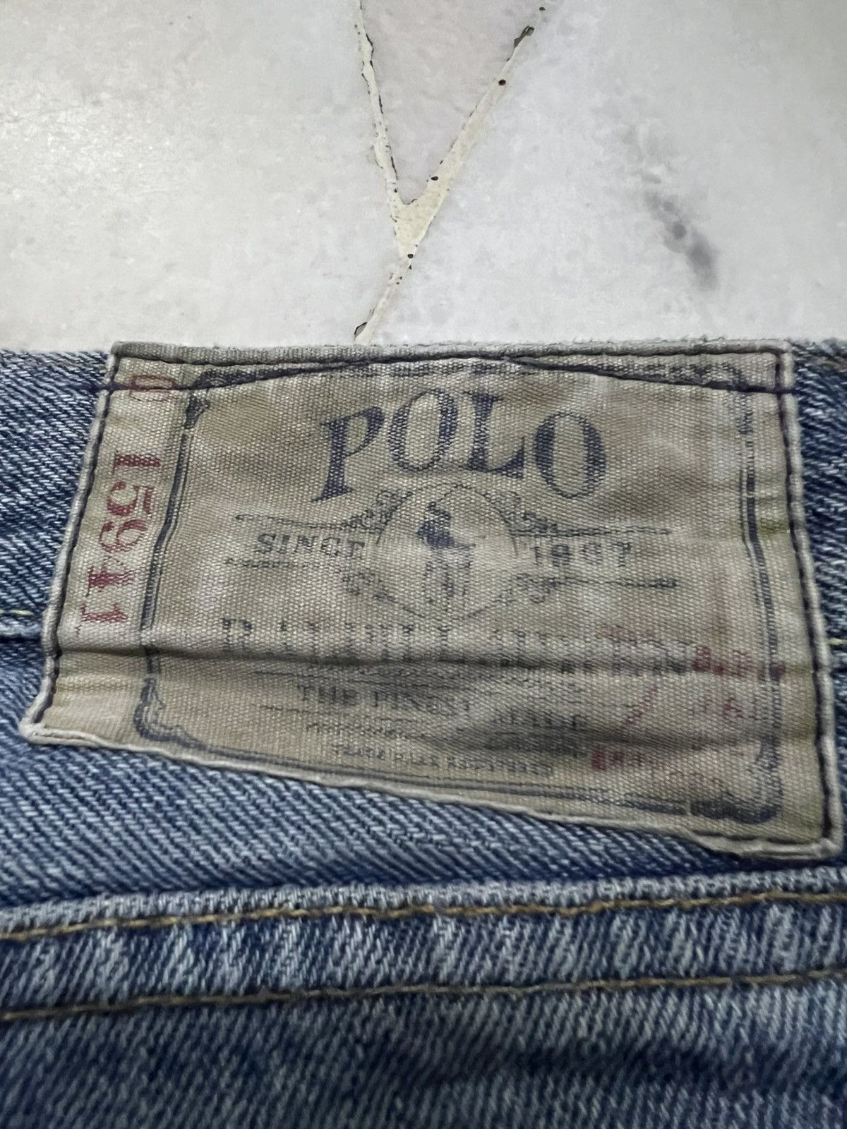 If Six Was Nine × Ralph Lauren 🌈90s Ralph Lauren Flare Mud Wash Zipper Jean Size US 35 - 15 Thumbnail