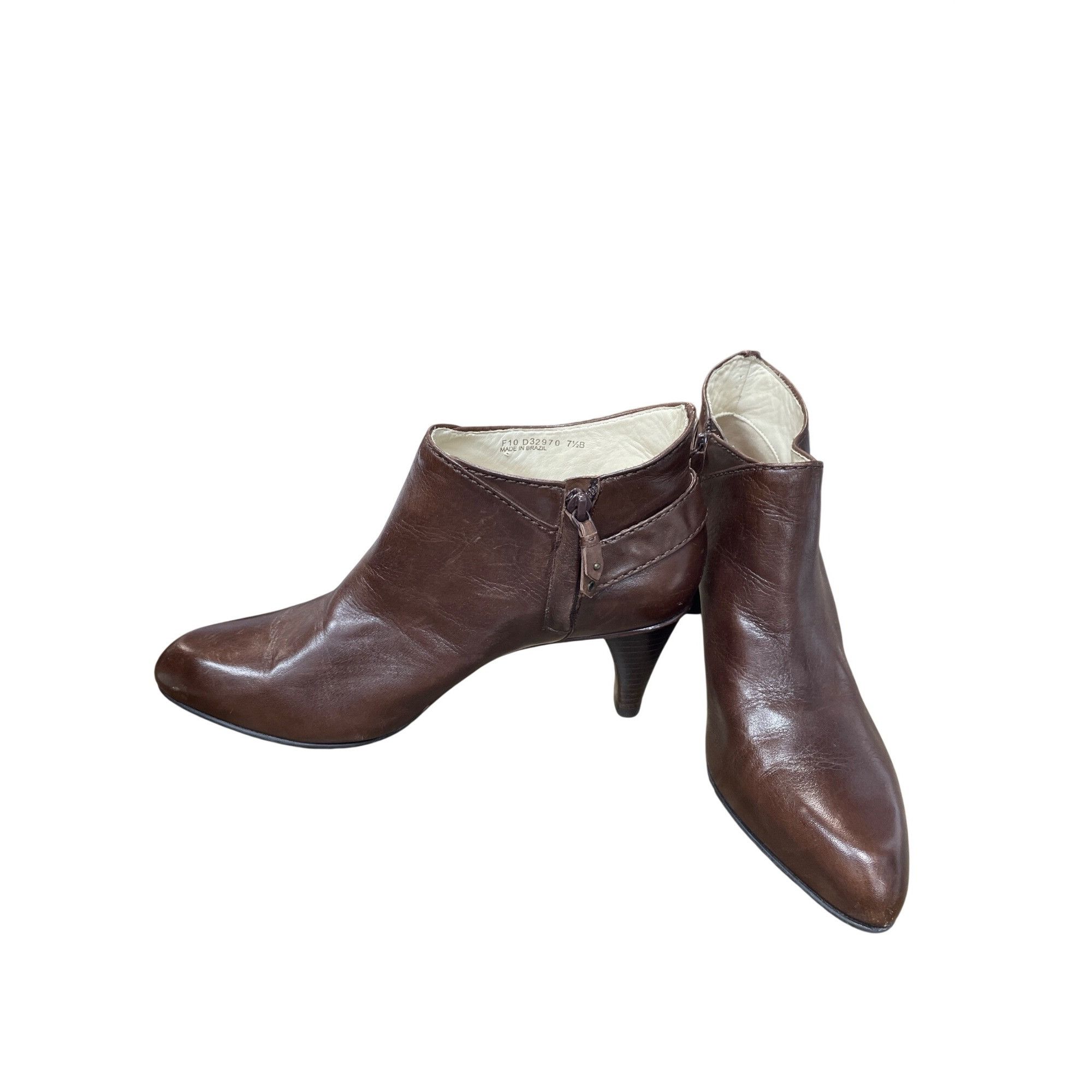 Cole Haan Cole Haan womans brown leather Kitt heels ankle boots Sz 7.5 Size US 7.5 / IT 37.5 - 2 Thumbnail