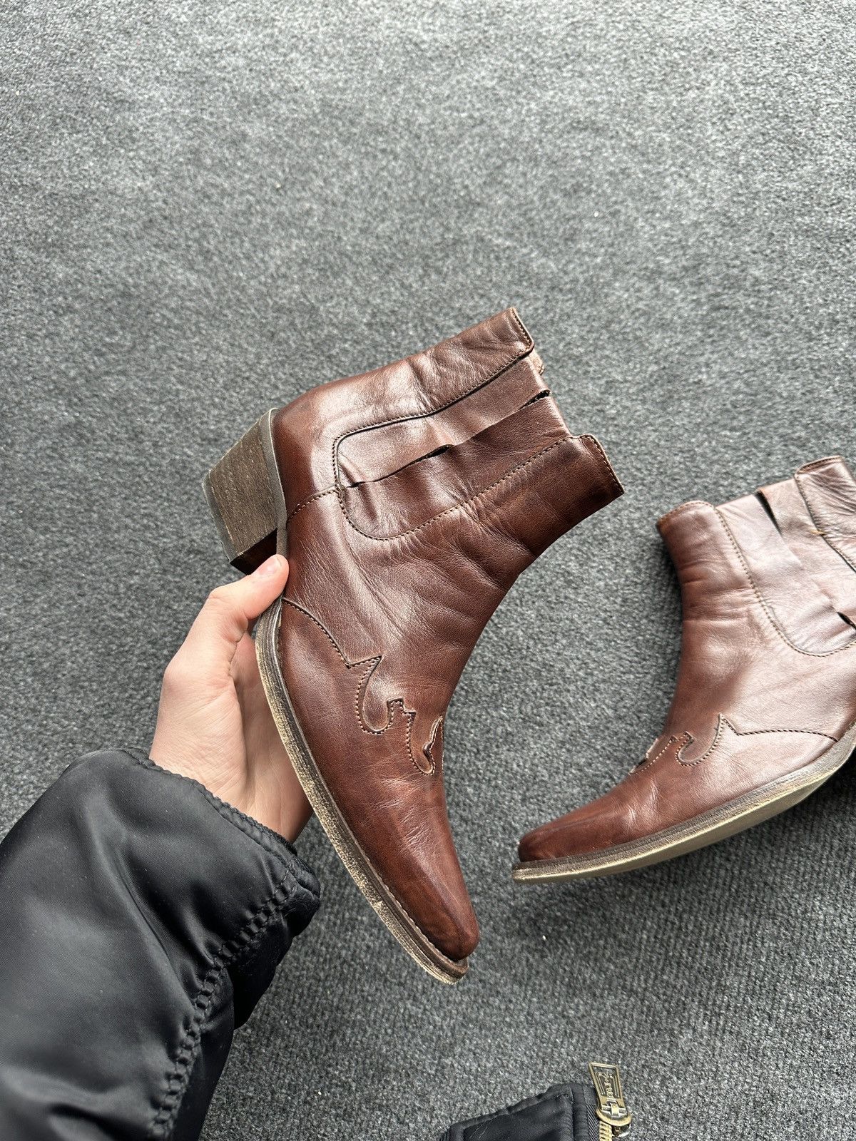 Other 🚨 WESTERN BROWN WOMEN Y2K BOOTS Y2K LEATHER SIZE 36 Size US 6 / IT 36 - 9 Thumbnail
