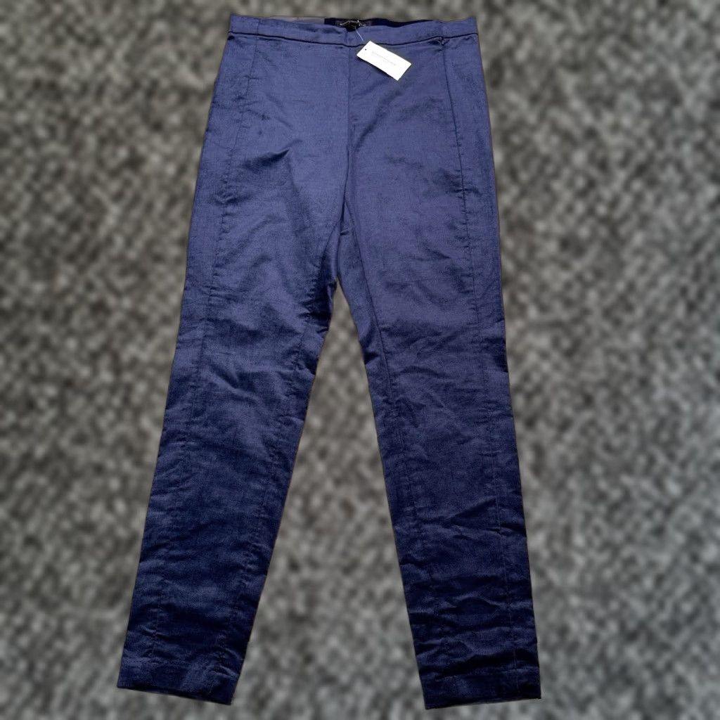 Banana Republic Banana Republic Devon Ankle Pants Womens 6 Blue Velvet Stretch New Size 28" / US 6 / IT 42 - 1 Thumbnail
