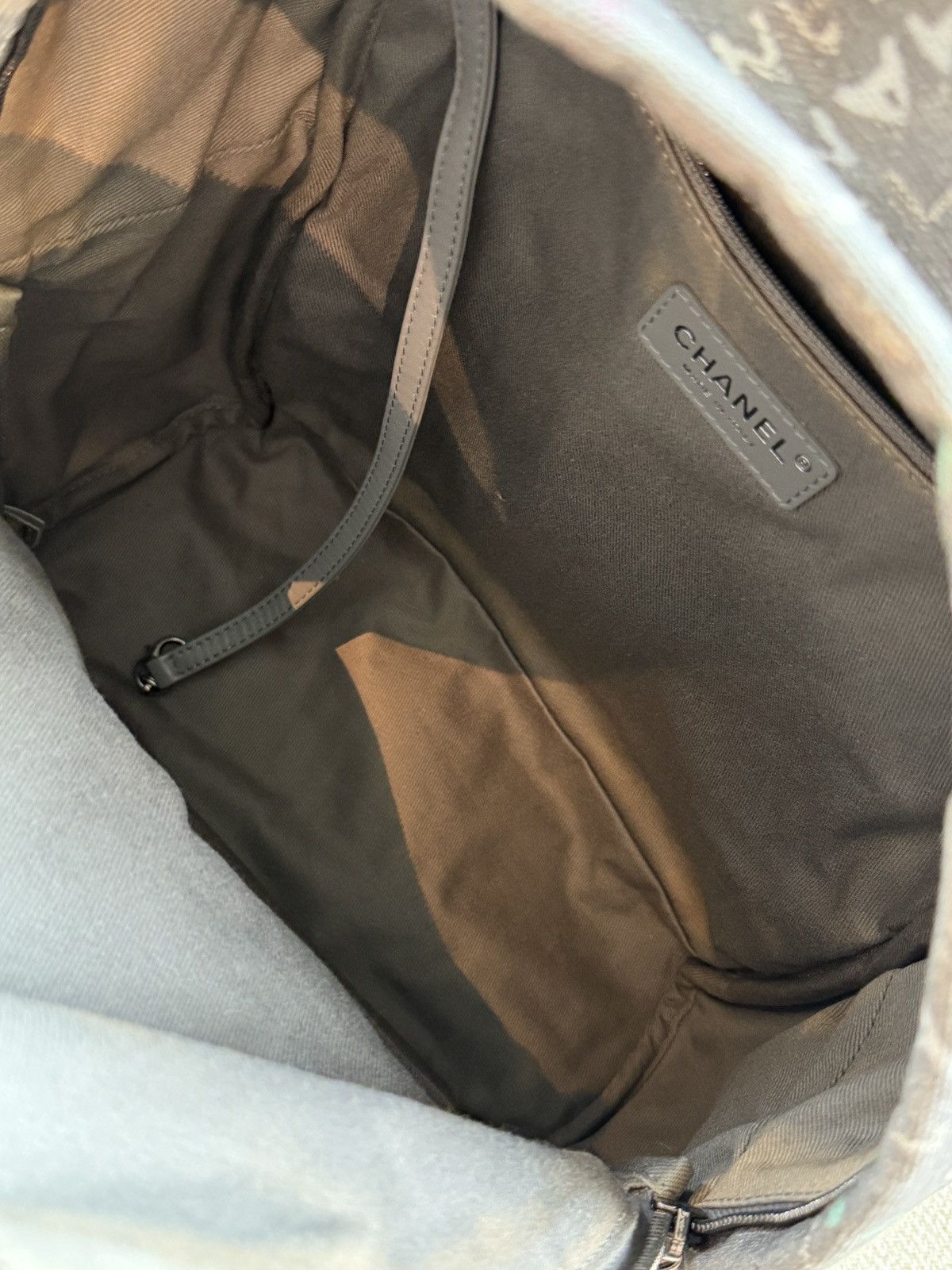 Chanel Chanel 2014 Art School Graffiti Canvas Gray Backpack Size ONE SIZE - 4 Thumbnail