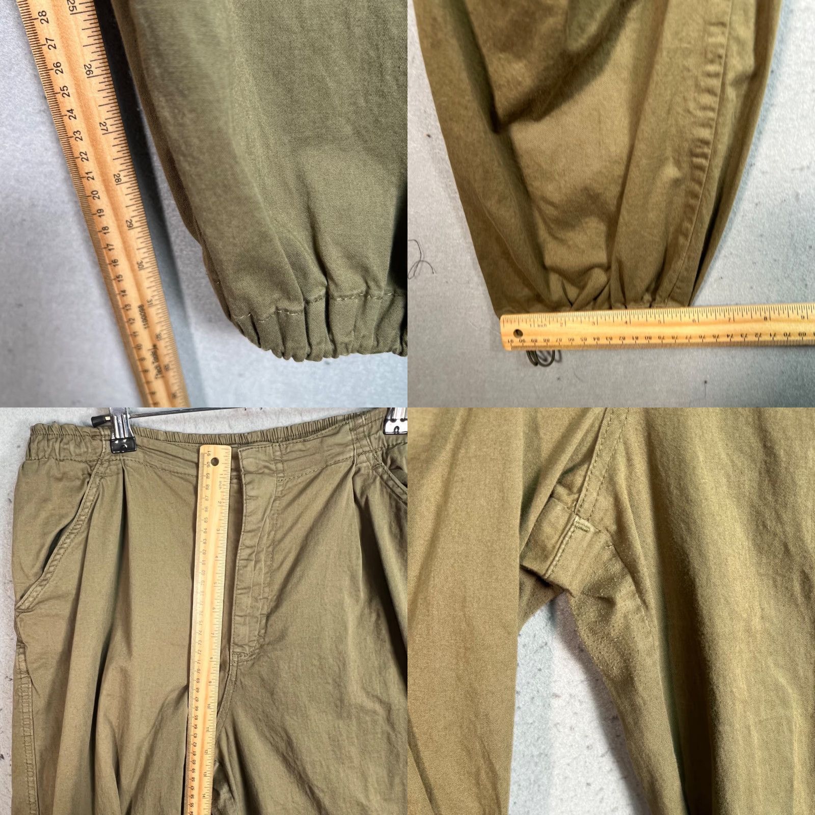 Bershka Bershka Womens Size XL Olive Green Chunky Fit Jogger Pants W/ Adjustable Hem Size 40" / US 18 - 8 Thumbnail