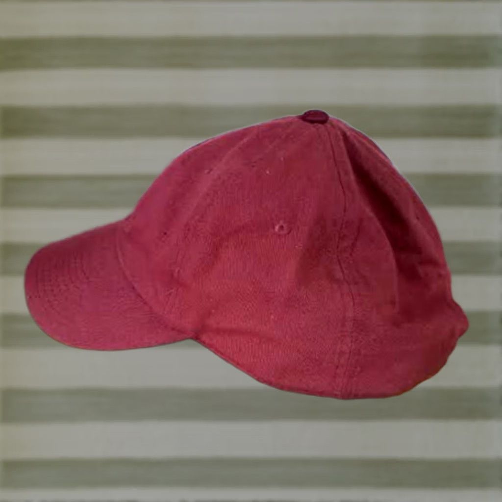Champion Champion Adjustable Burgundy Hat Baseball Cap Men EUC Red Canvas Adjustable Strap Sports Pattern Size ONE SIZE - 1 Thumbnail