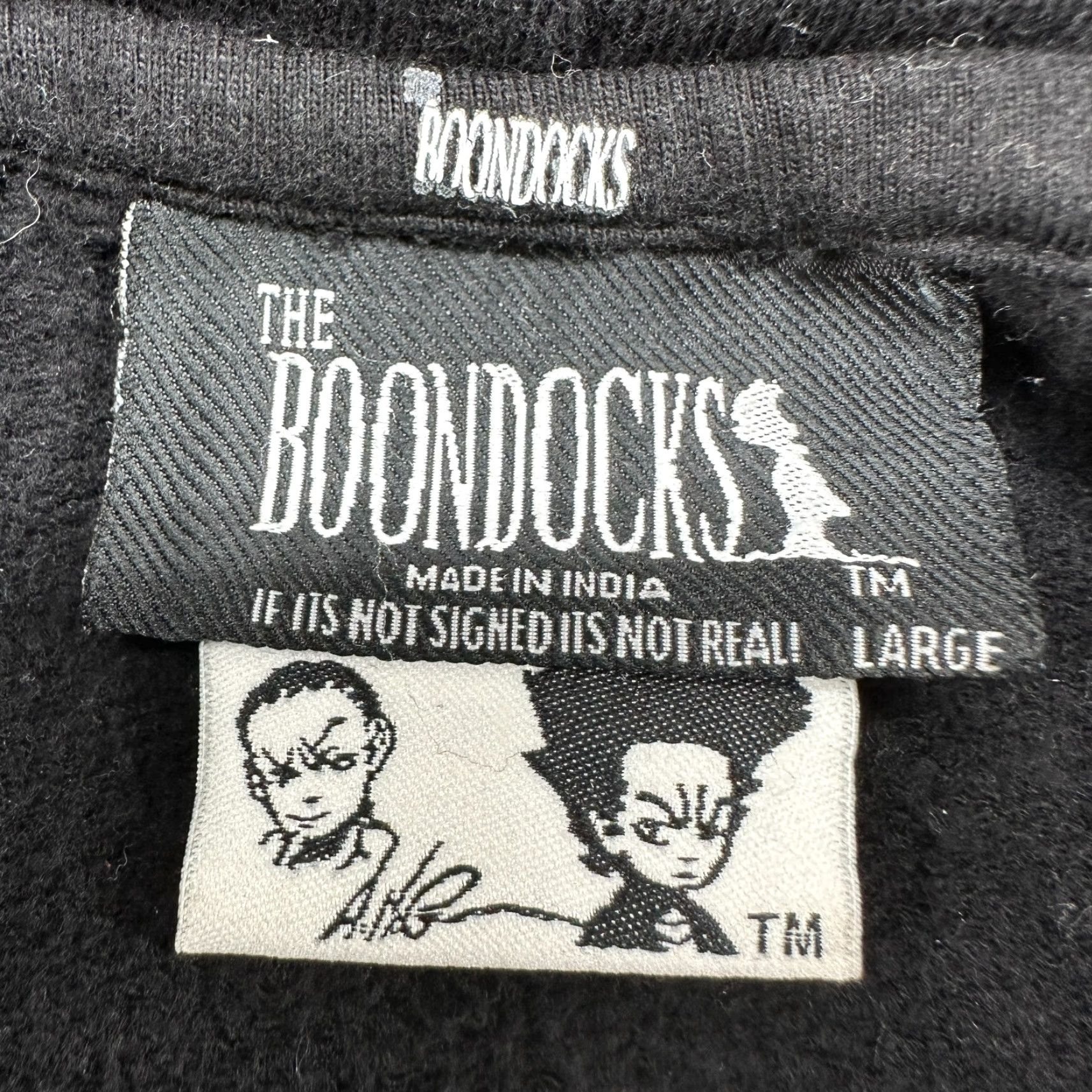 Etro VINTAGE The Boondocks Hoodie Mens L Black Pullover Ninja Chenille AOP Embroidered Logo Zipper Size US L / EU 52-54 / 3 - 4 Thumbnail