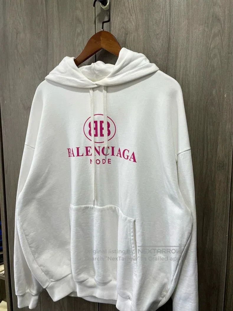 Balenciaga Balenciaga White Pink Hoodie XS New. Size US XS / EU 42 / 0 - 3 Thumbnail