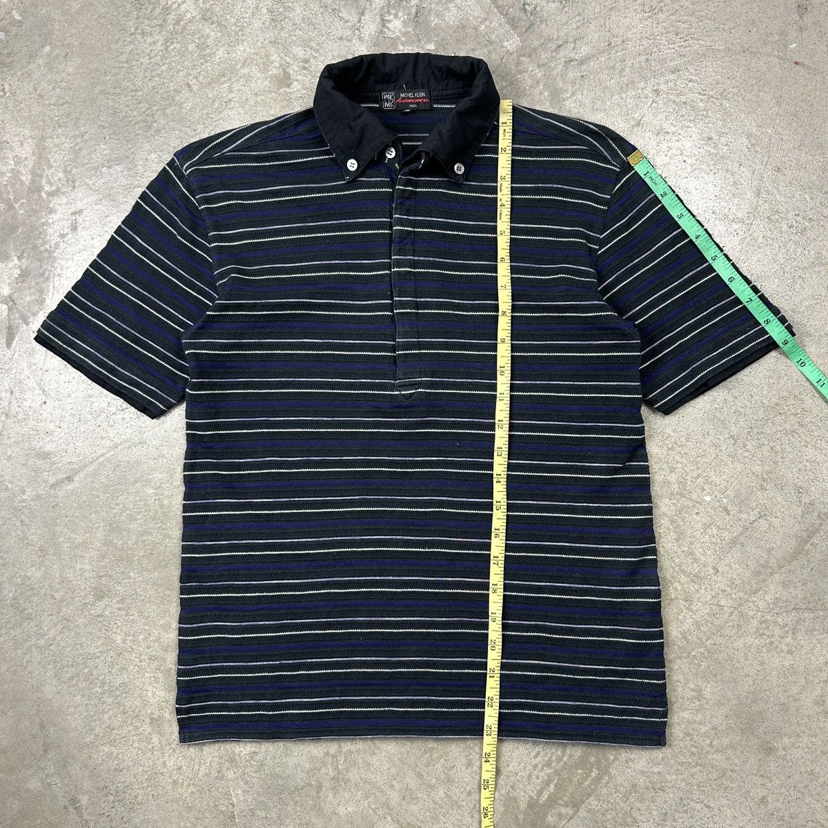 Japanese Brand × Michel Klein × Vintage Michel Klein Homme Paris - Striped Polo Size US S / EU 44-46 / 1 - 16 Thumbnail