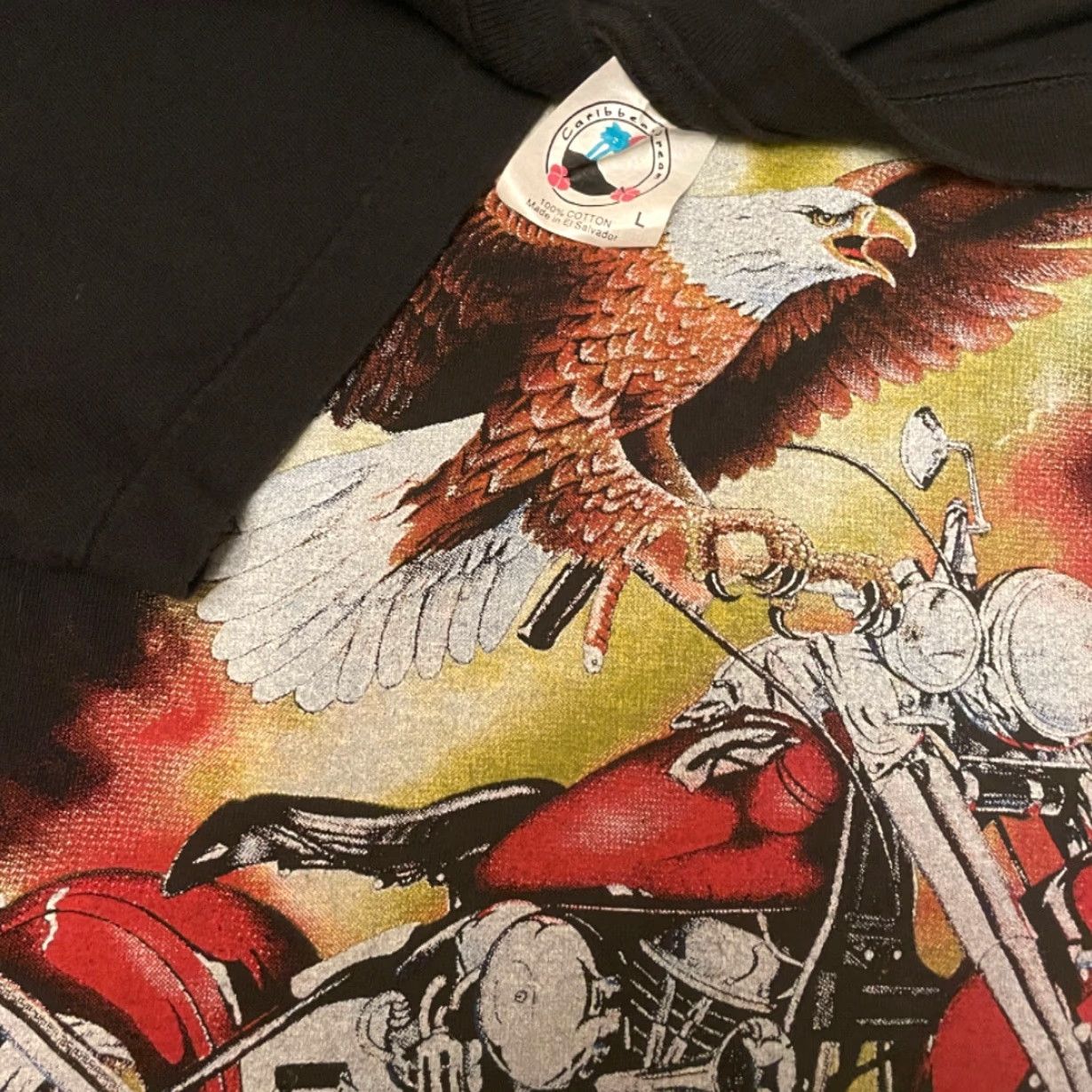 Vintage VINTAGE 90s Biker Eagle Has Landed Bike Week VTG Shirt Mens Size L USA Shirt Black Mens Size US L / EU 52-54 / 3 - 2 Thumbnail