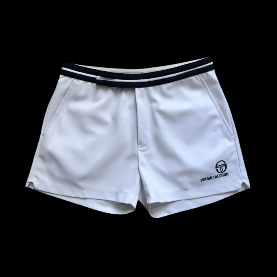 Sergio Tacchini Sergio Tacchini Vintage Tennis Ribbed Shorts White Size US 30 / EU 46 - 1 Thumbnail