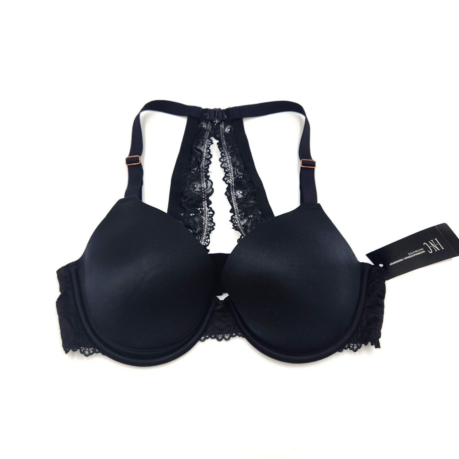The Unbranded Brand INC Int Concepts Women Black Underwire Demi Bra Size 36C Size ONE SIZE - 2 Thumbnail