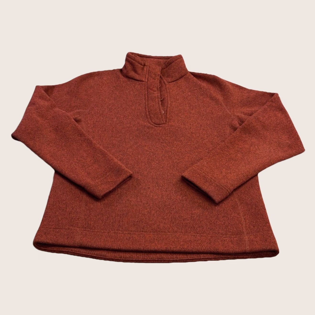Rusty Rohan Pathway Fleece Pullover Small Womens Rust Orange Button Neck Vintage Size S / US 4 / IT 40 - 1 Thumbnail