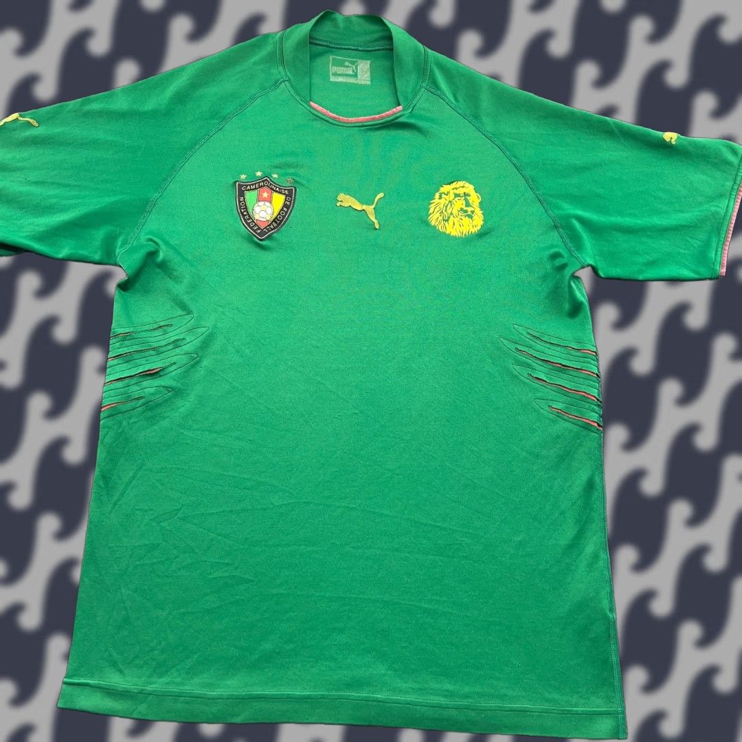 Puma PUMA Cameroon 2004 2005 2006 Home Football Jersey Mens Medium Green Shirt Short Sleeve Pullover Round Neck Athletic Quick Dry Size US M / EU 48-50 / 2 - 1 Thumbnail