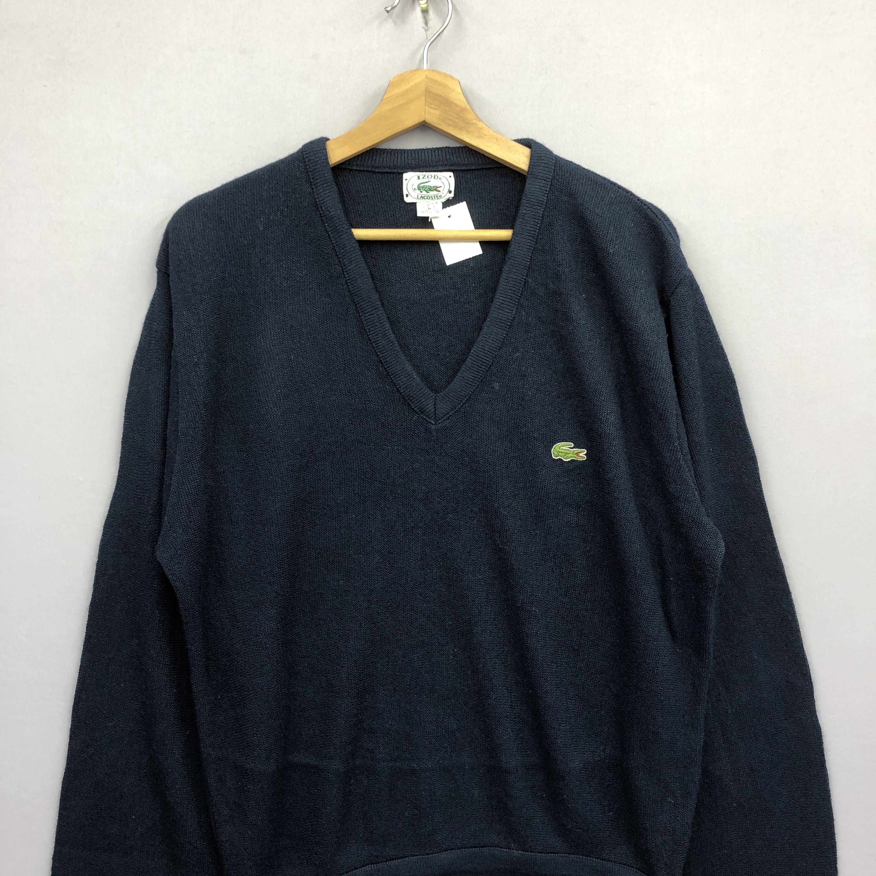 Lacoste × Vintage Lacoste Vintage Sweater Knit Casual Navy 90s Hype Rare Size US M / EU 48-50 / 2 - 2 Thumbnail