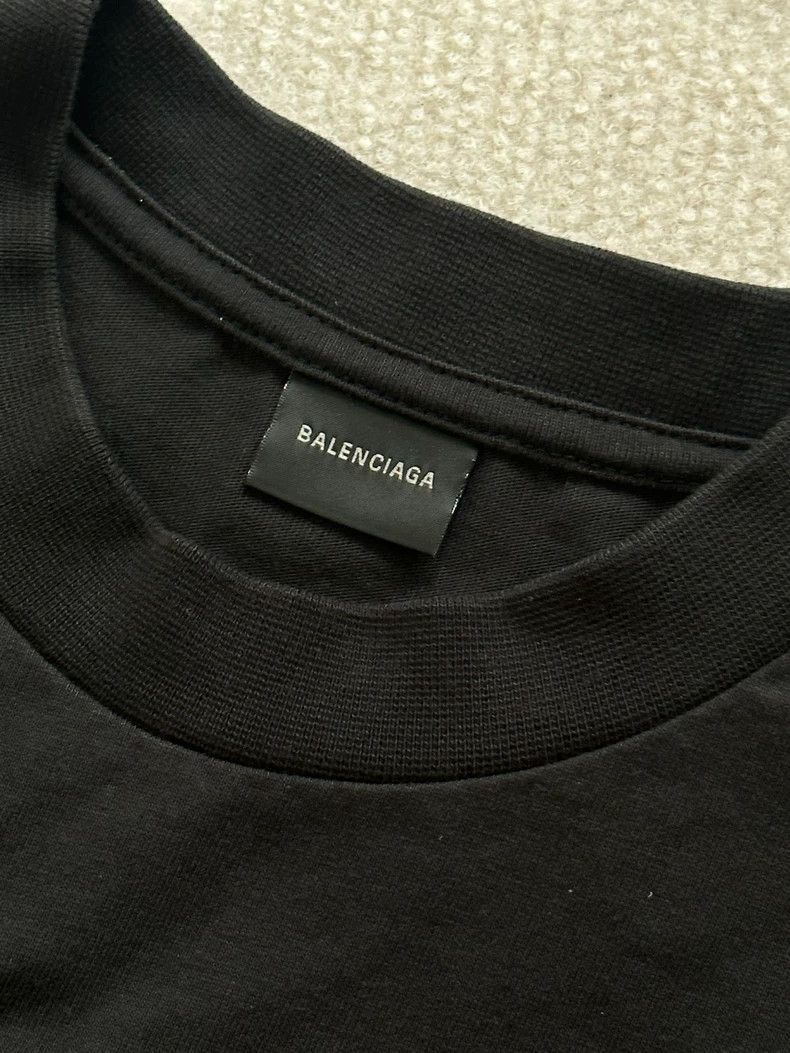 Balenciaga Balenciaga size 10 Washed black tape logo short sleeve 250 Size US M / EU 48-50 / 2 - 3 Thumbnail