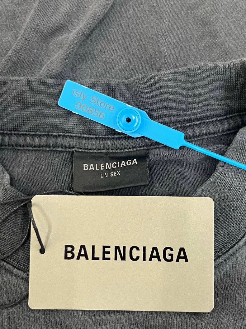 Balenciaga Balenciaga Logo Crew Neck Shoulder Short Sleeve Tee Size US S / EU 44-46 / 1 - 5 Thumbnail