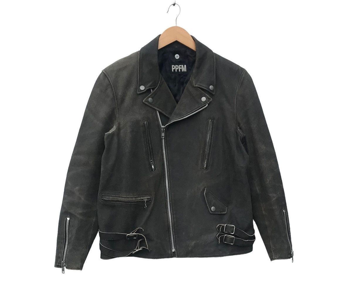 PPFM PPFM Double Collar Biker Rockabilly Leather Jacket Size US M / EU 48-50 / 2 - 1 Thumbnail