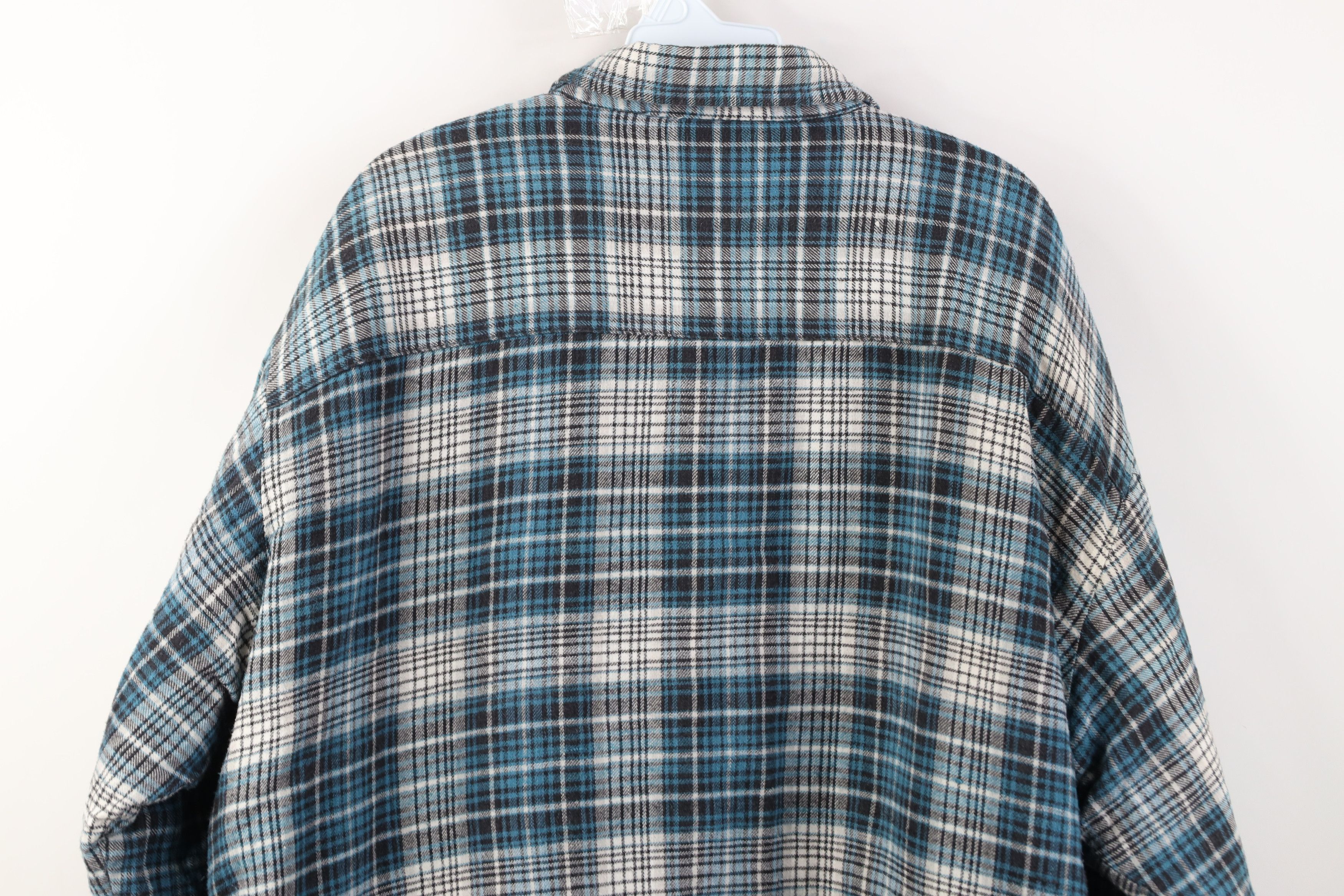 Vintage Vintage 90s Streetwear Flannel Button Shirt Jacket Plaid Size US XXL / EU 58 / 5 - 14 Thumbnail