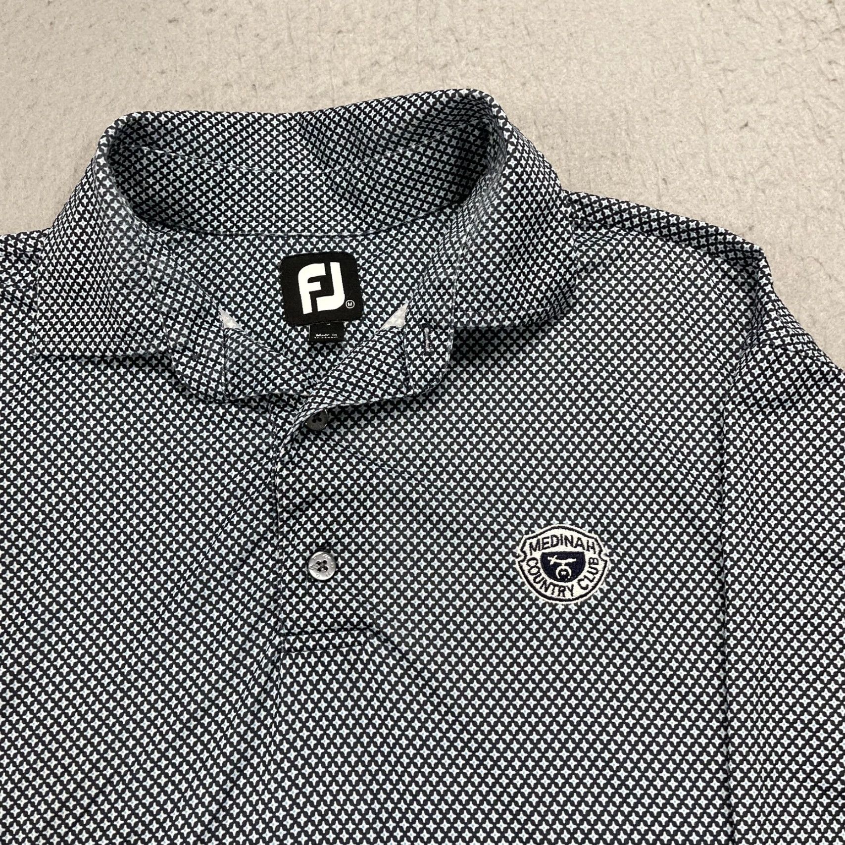 Footjoy FootJoy Medinah Country Club Polo Shirt Mens M Blue Logo Golf Performance Polo Size US M / EU 48-50 / 2 - 2 Thumbnail