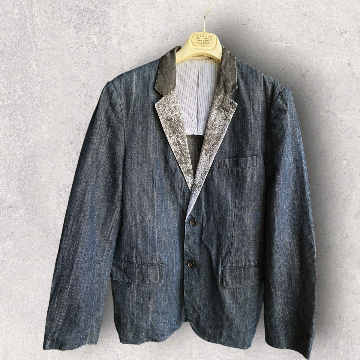 Comme des Garcons Homme SS07 Painted Collar Blazer Jacket Size US M / EU 48-50 / 2 - 3 Thumbnail