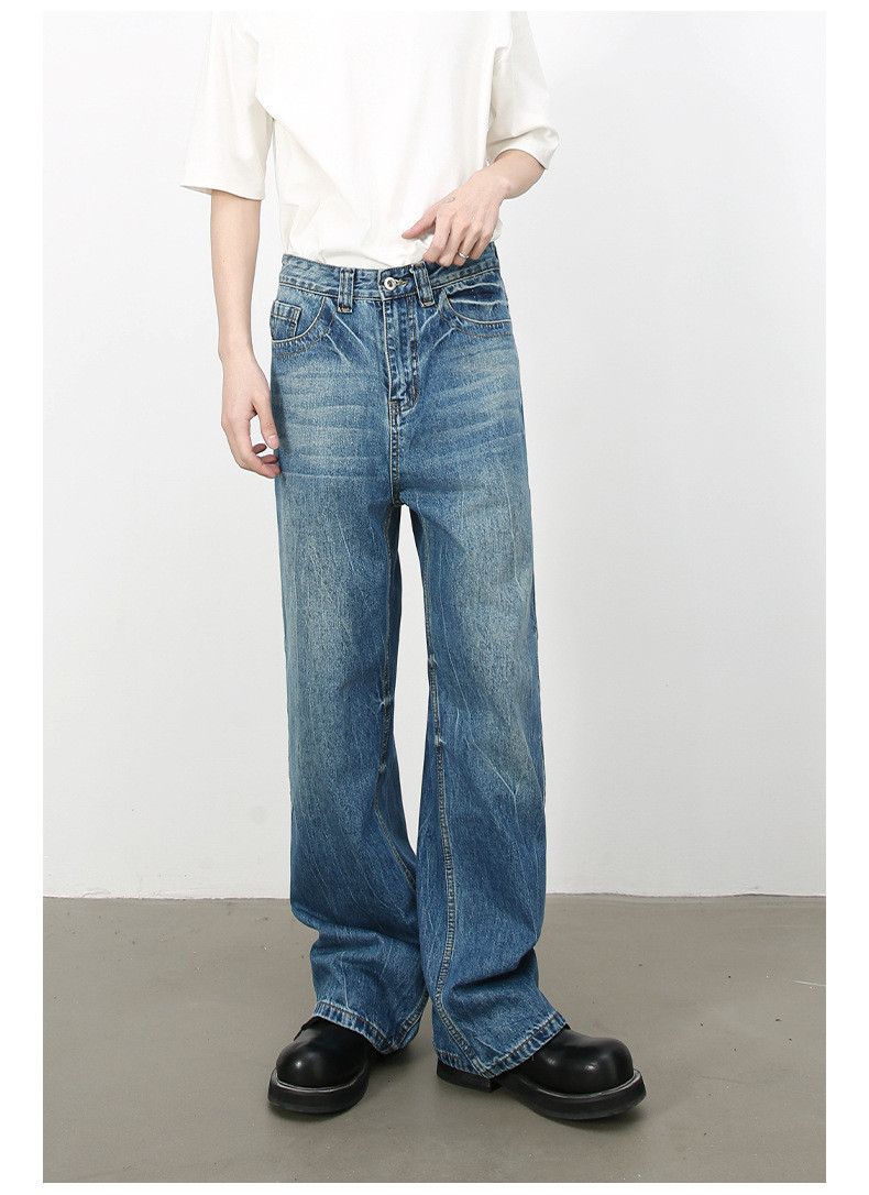 Japanese Brand American Style High-Street Lightning-Wash Blue Jeans Size US 32 / EU 48 - 3 Thumbnail