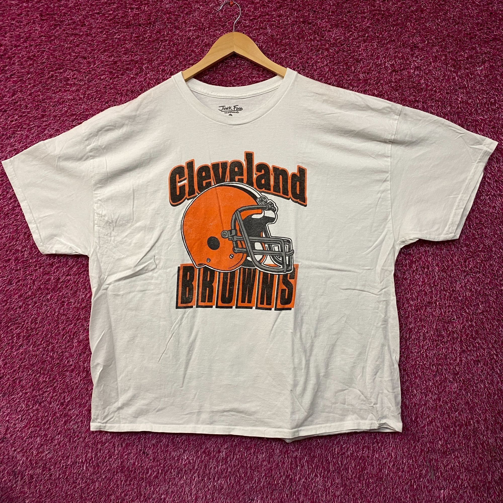 Junk Food Junk Food Clothing NFL Cleveland Browns Throwback Helmet T-S Size US XXL / EU 58 / 5 - 1 Thumbnail