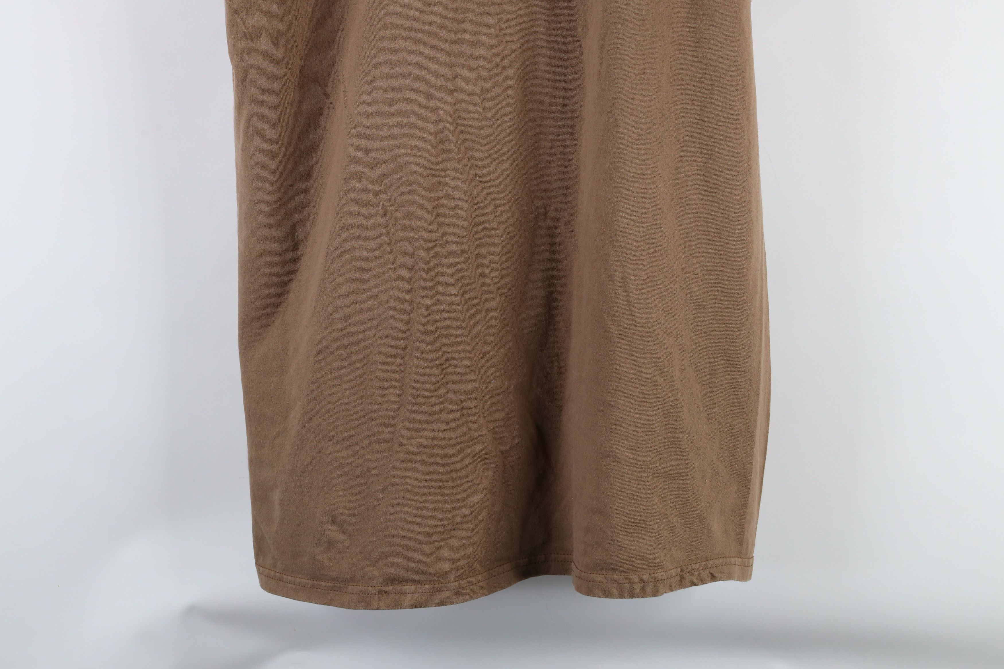 Vintage Vintage 90s Streetwear Short Sleeve T-Shirt Brown Cotton USA Size US L / EU 52-54 / 3 - 3 Thumbnail