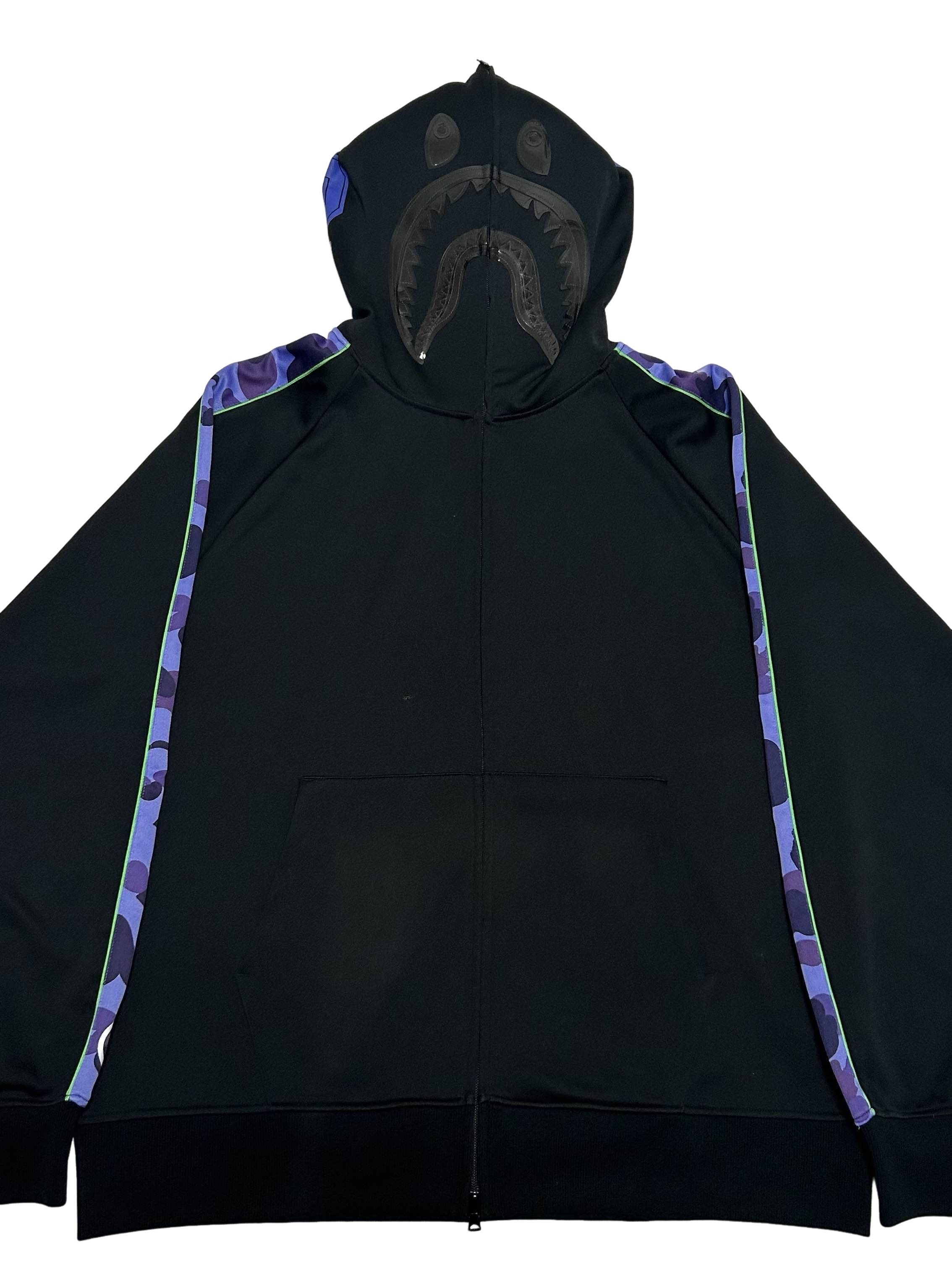 Bape Black Eye Patch × BAPE camo Shark Full Zip Hoodie APE | Grailed
