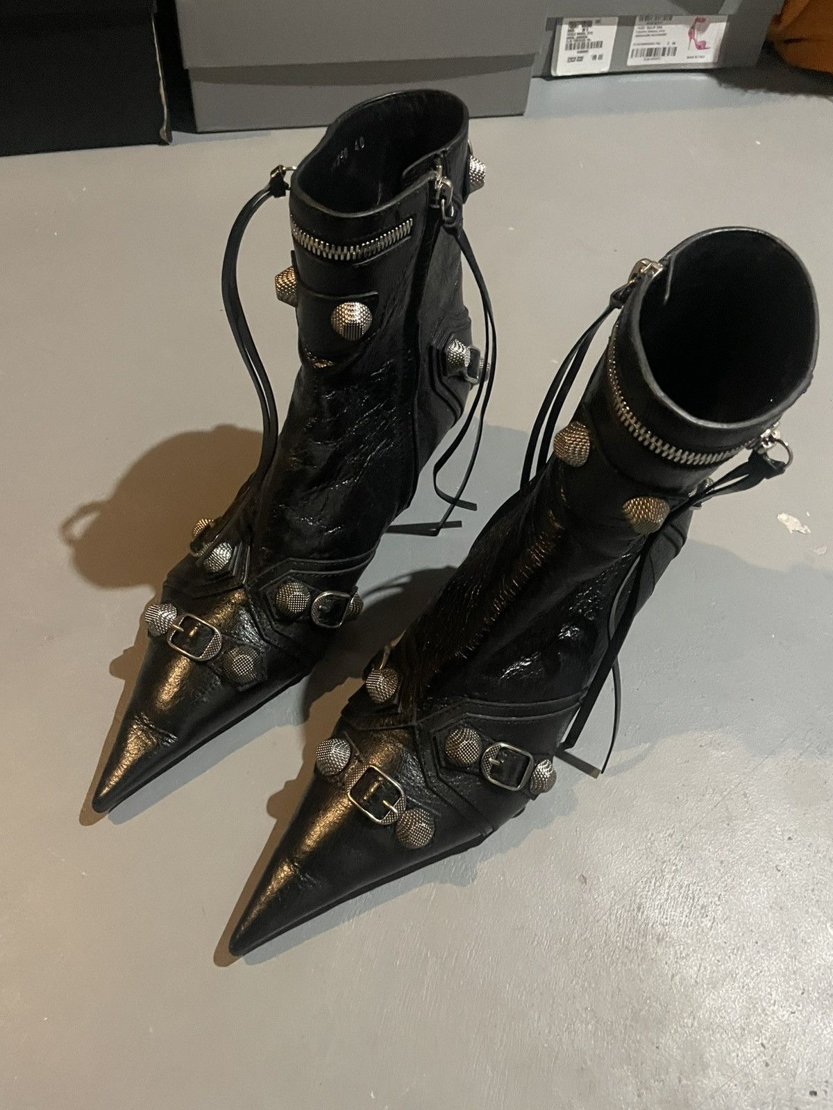 Balenciaga Balenciaga Cagole Heeled Ankle Boot Heels Lambskin Leather Size US 6 / IT 36 - 6 Thumbnail