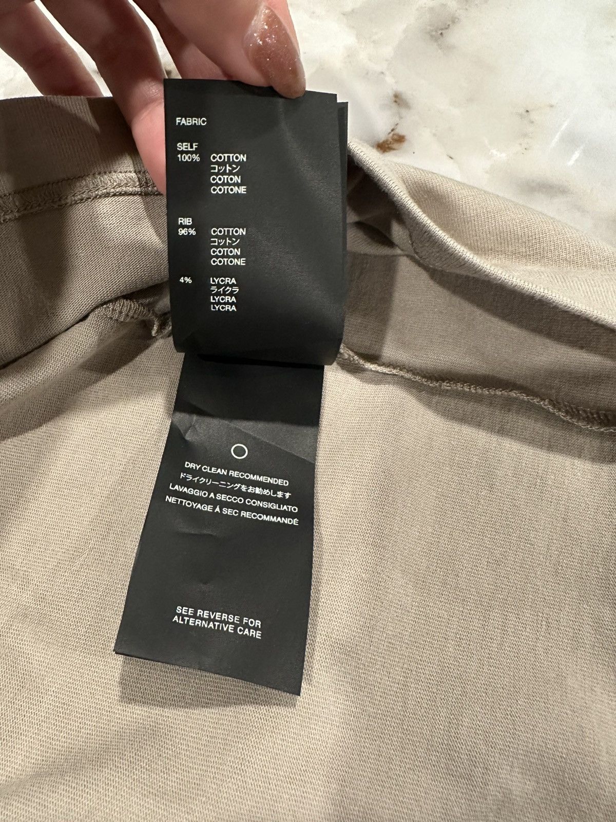 Fear of God FEAR OF GOD Beige Flocked T-Shirt Small Size US S / EU 44-46 / 1 - 8 Thumbnail
