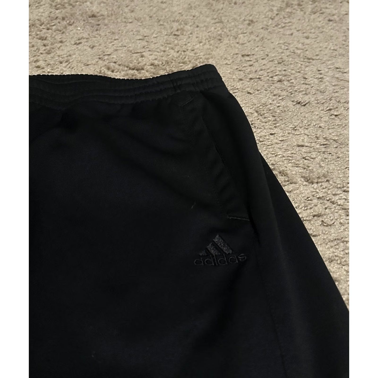 Adidas Adidas Climawarm Track Pants Men's Medium Straight Leg Black Y2K Tre-Foil Size US 31 - 2 Thumbnail