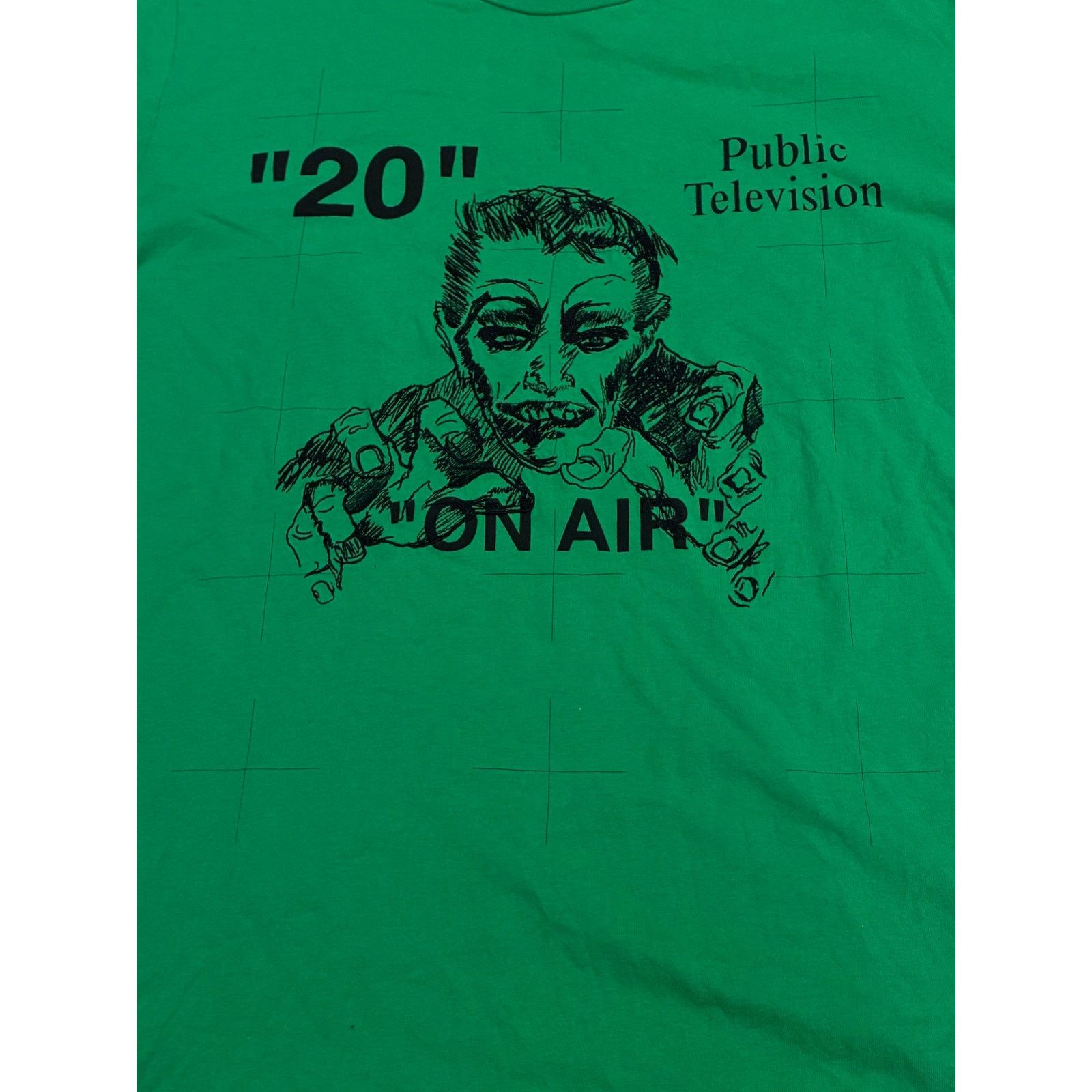 Off-White Off White 'Public Television' Green Tee Size US XXL / EU 58 / 5 - 4 Thumbnail