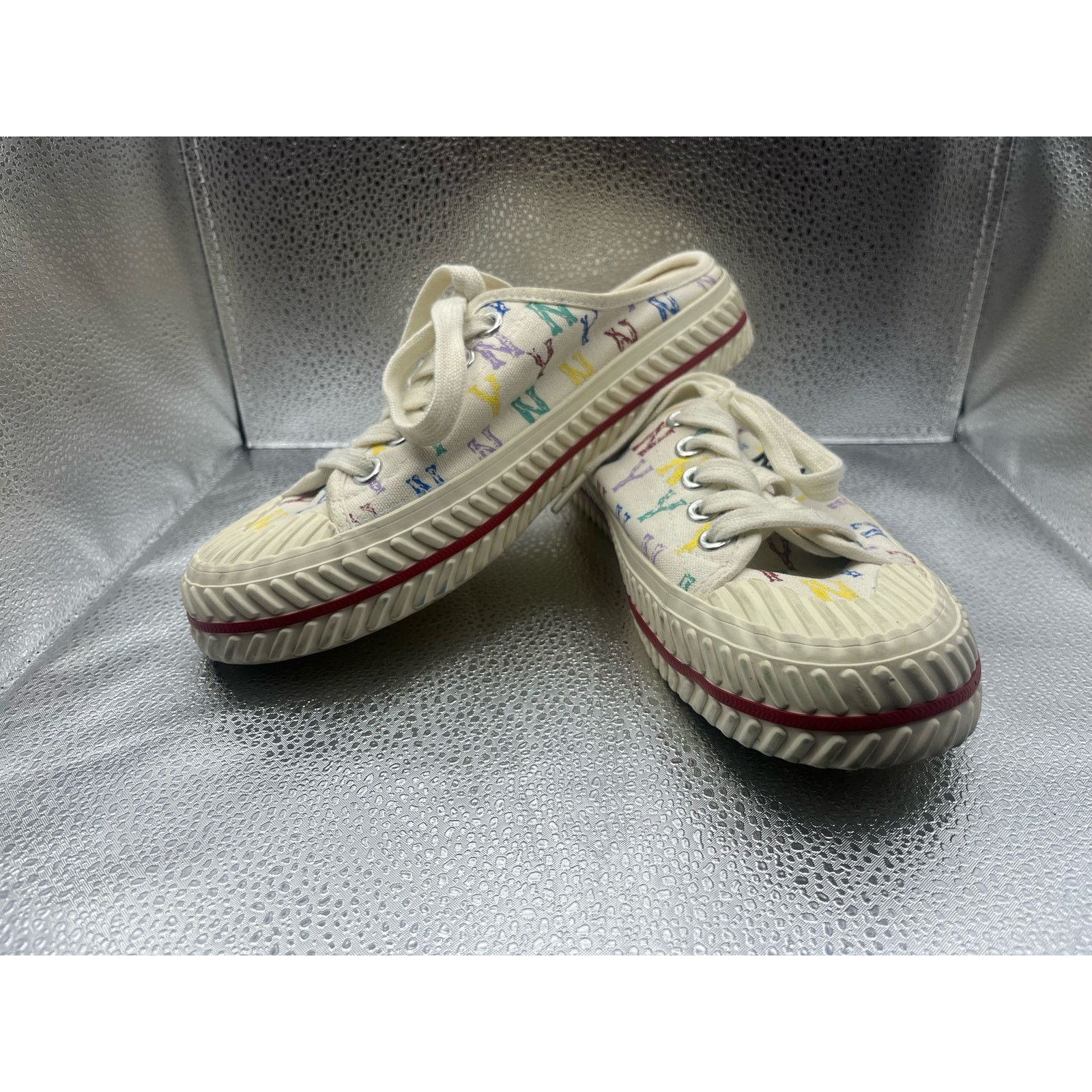 MLB MLB Play Ball Mule Monogram NY Shoes Sneakers Cream Size 8W Size US 8 / IT 38 - 1 Thumbnail