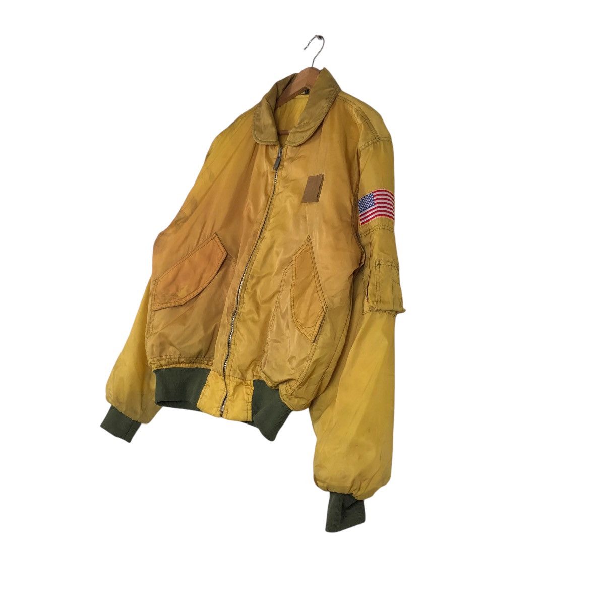Vintage 📌VINTAGE BOMBER JACKET FLY MILITARY USA FLAG BUZZ RICKSON Size US L / EU 52-54 / 3 - 3 Thumbnail