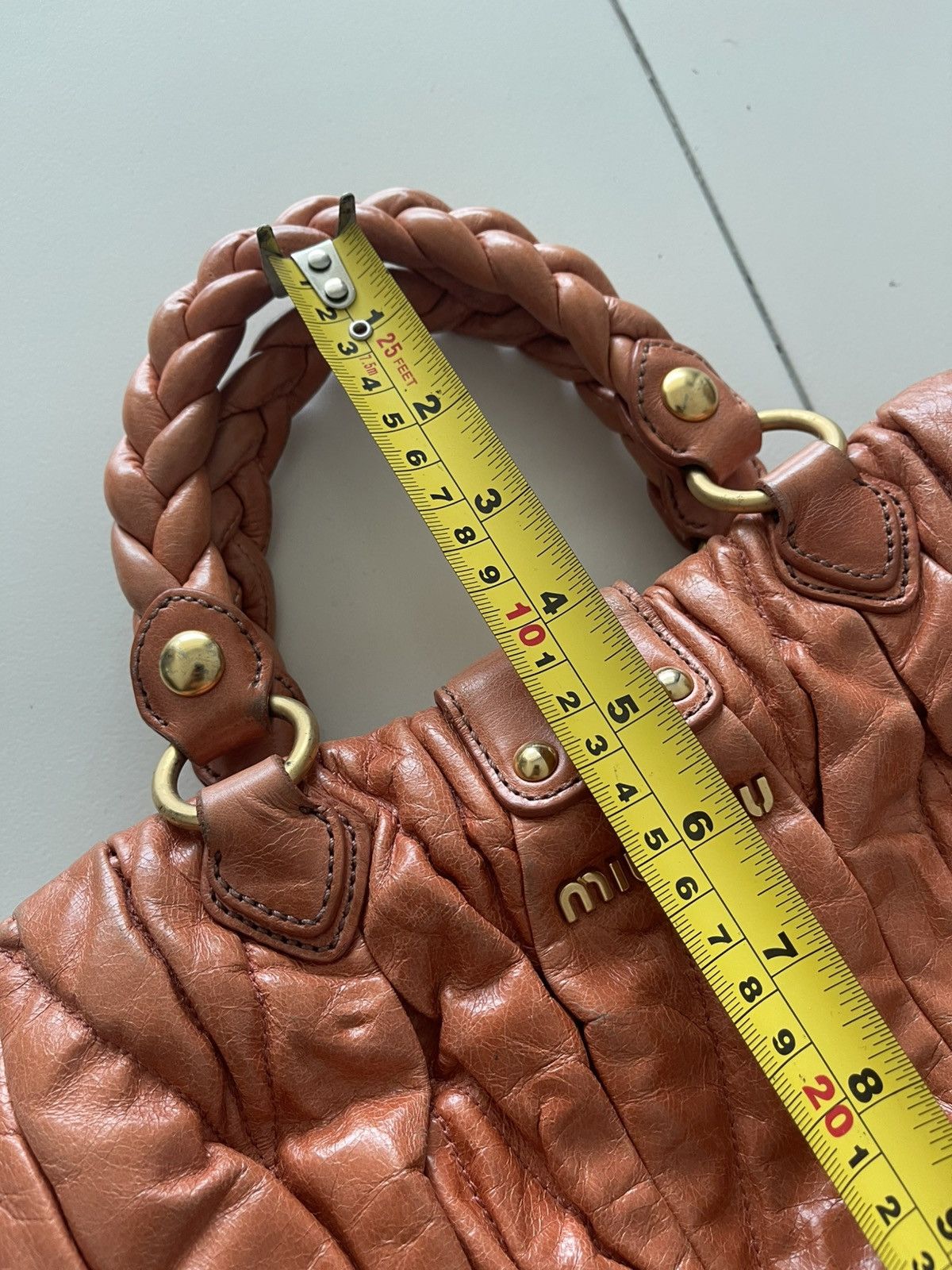 Miu Miu Miu Miu Bag Hand Bag Peach Size ONE SIZE - 18 Thumbnail
