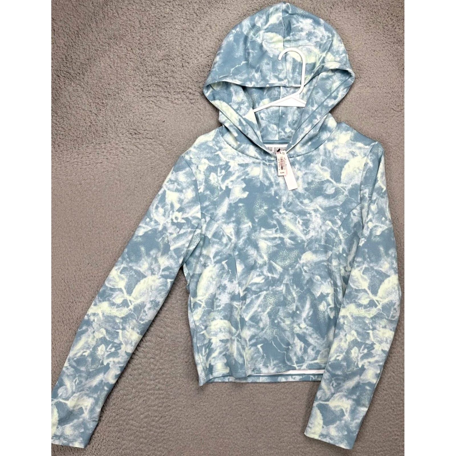 Victoria's Secret Victoria's Secret Hoodie Women XL Blue Tie Dye Crop Pullover Sweatshirt Casual New Size XL / US 12-14 / IT 48-50 - 3 Thumbnail