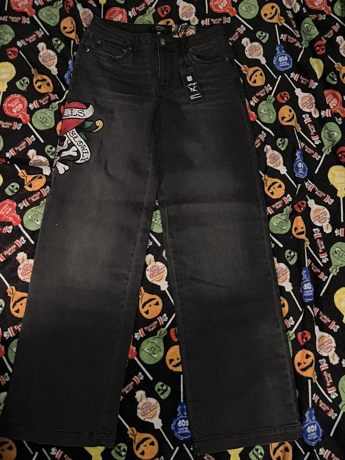 Ed Hardy Ed Hardy jeans love kills slowly cross bones Size 26" / US 2 / IT 38 - 1 Thumbnail