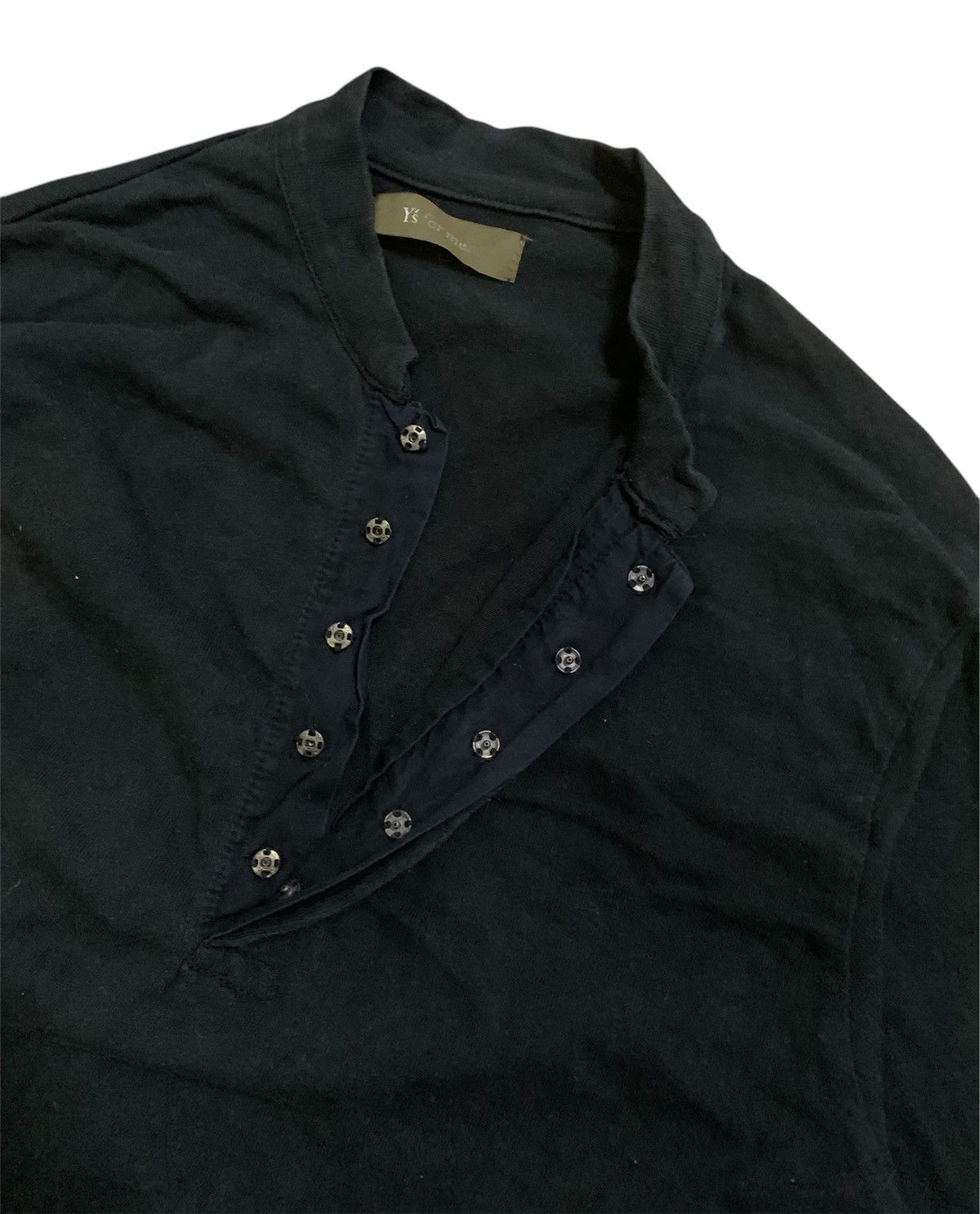 Yohji Yamamoto 💥Final💥Yohji Yamamoto Ys For Men Black Shirt Size US XS / EU 42 / 0 - 2 Thumbnail