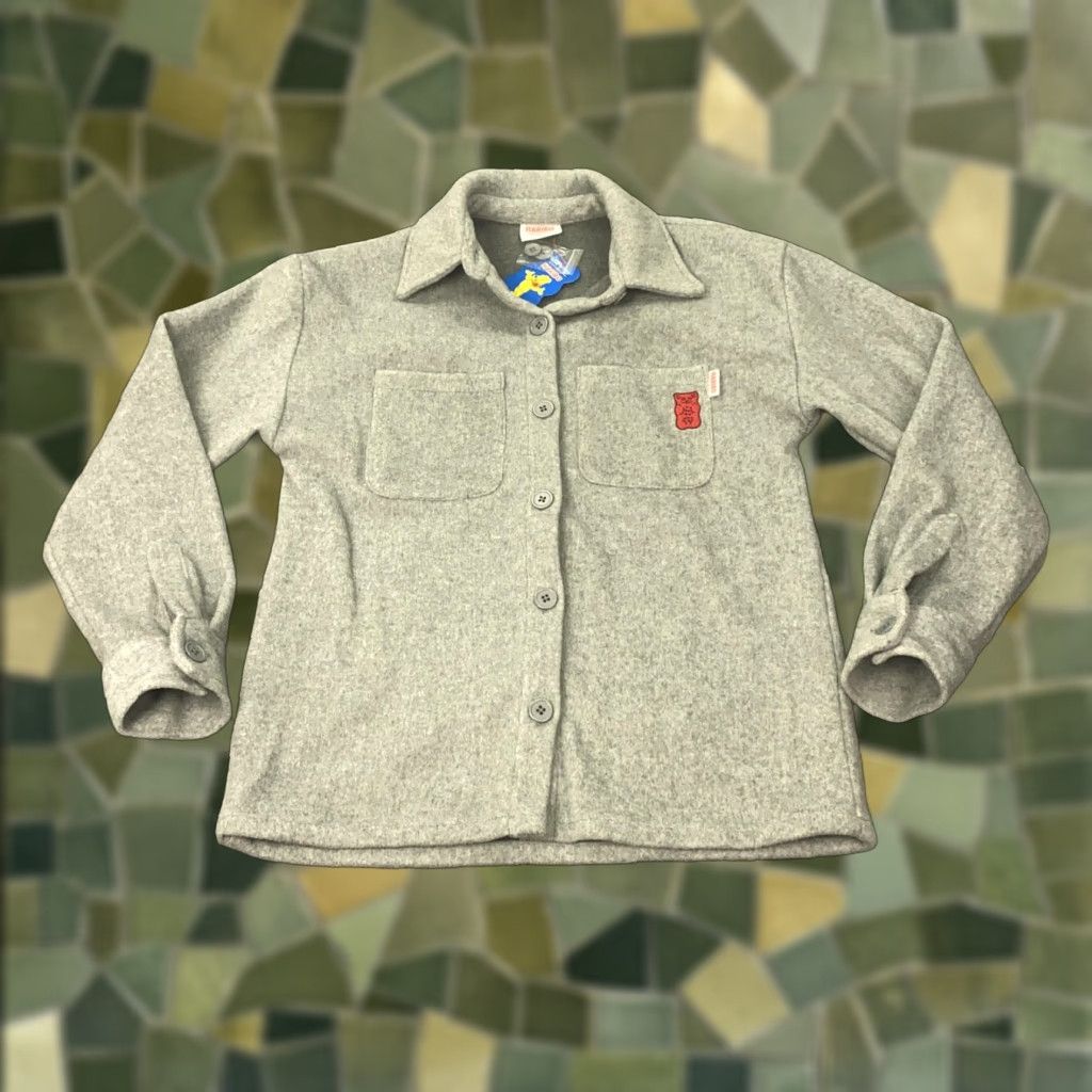JCPenney HARIBO Jacket Womens Medium Gray Fleece Button Up Shirt Shacket Gummy Bear JCPenney Size M / US 6-8 / IT 42-44 - 1 Thumbnail
