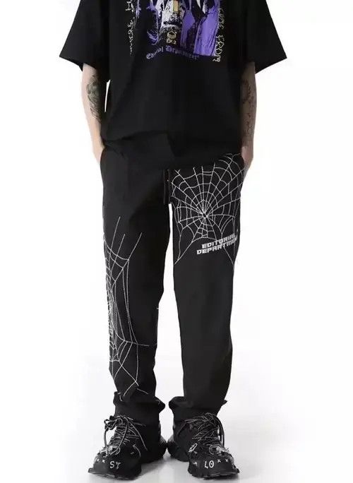 Japanese Brand × Vintage Embroidered Spider Web Pants Size US 32 / EU 48 - 1 Thumbnail