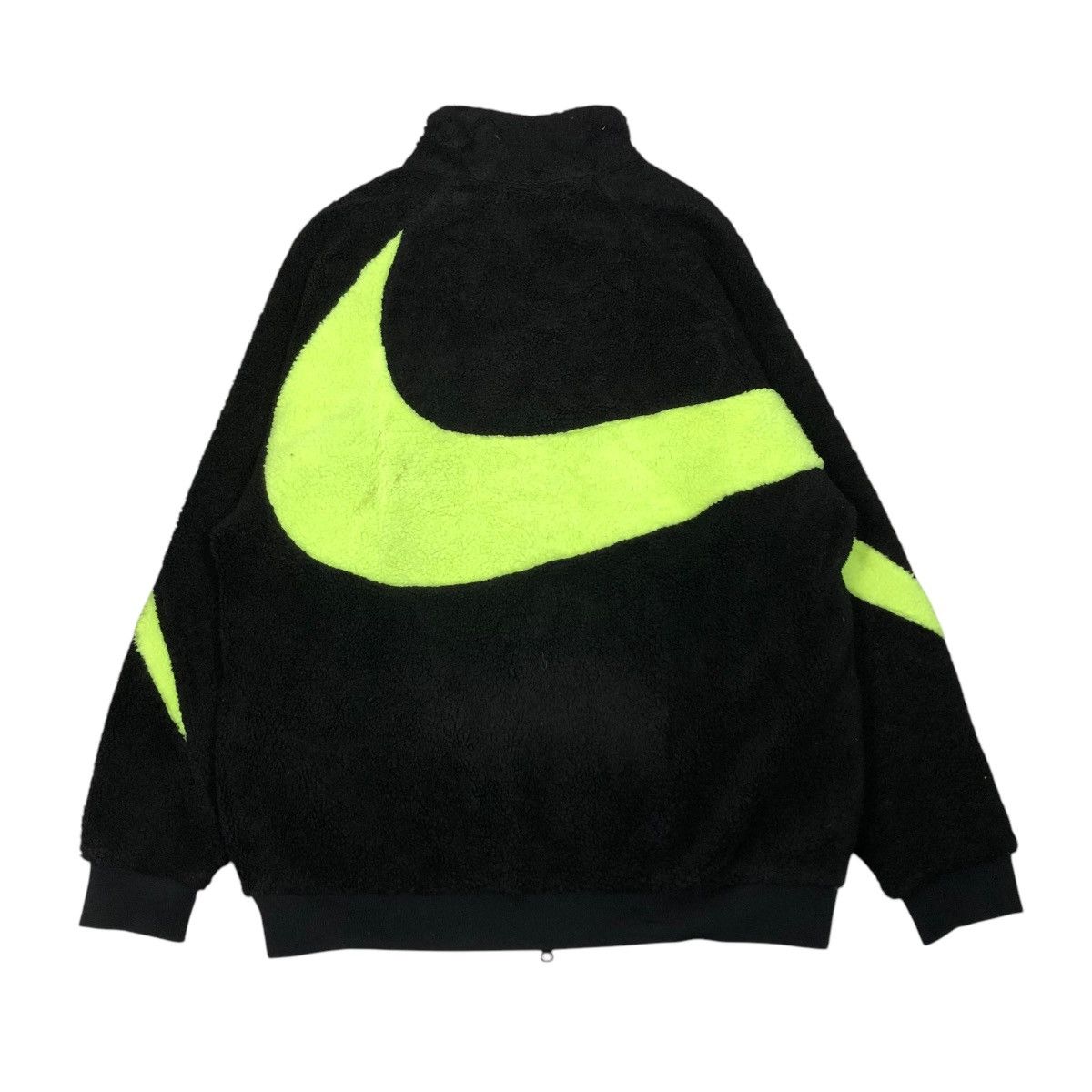 Nike 🔥VINTAGE FLEECE BOMBER JACKET NIKE BIG SWOOSH LOGO Size US XXL / EU 58 / 5 - 2 Thumbnail