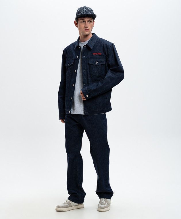 Off-White o1s22i1n1124 Denim Jacket in Blue Size US S / EU 44-46 / 1 - 2 Thumbnail