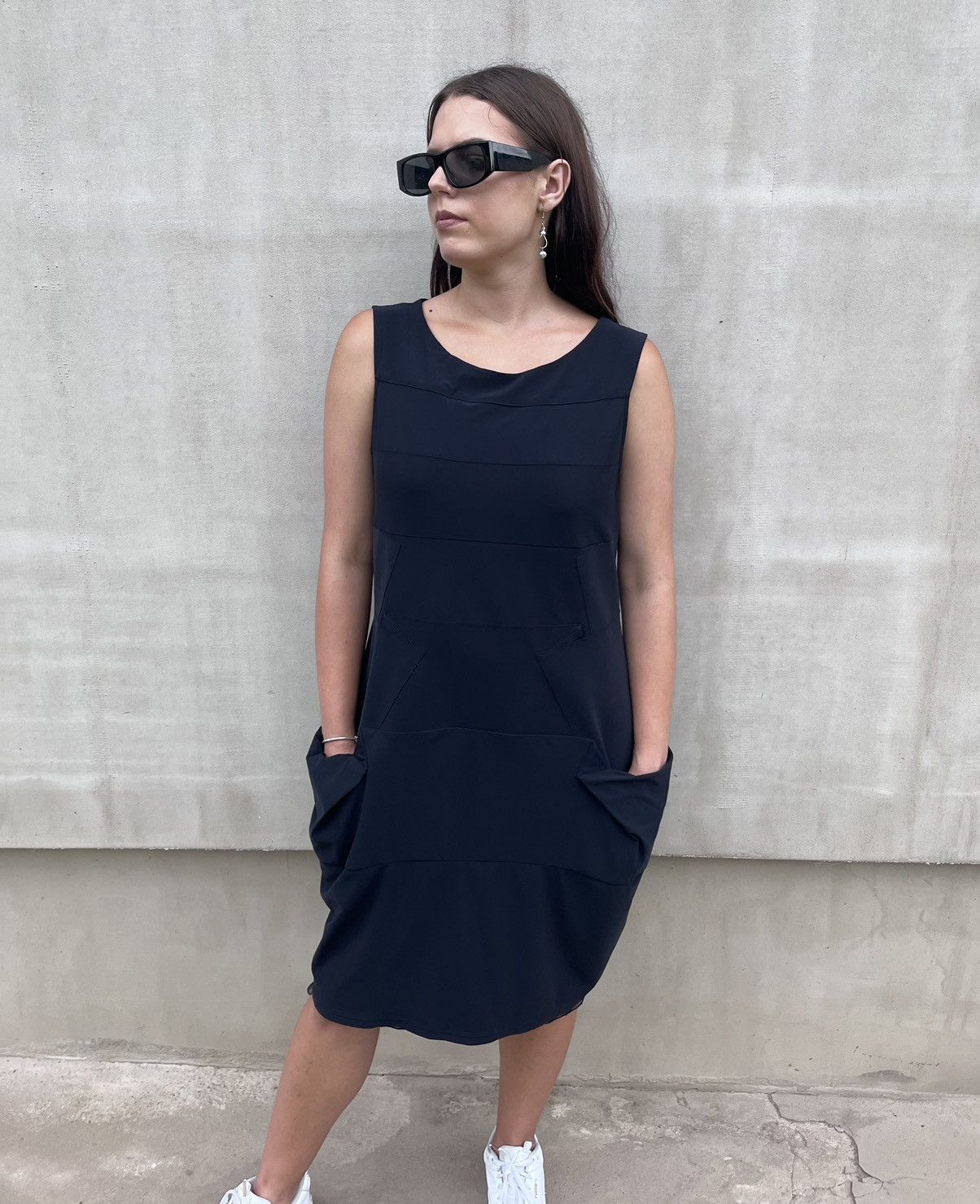 Marithe + Francois Girbaud Marithé François Girbaud Tech Dress Sleeveless Pockets Size M / US 6-8 / IT 42-44 - 1 Thumbnail
