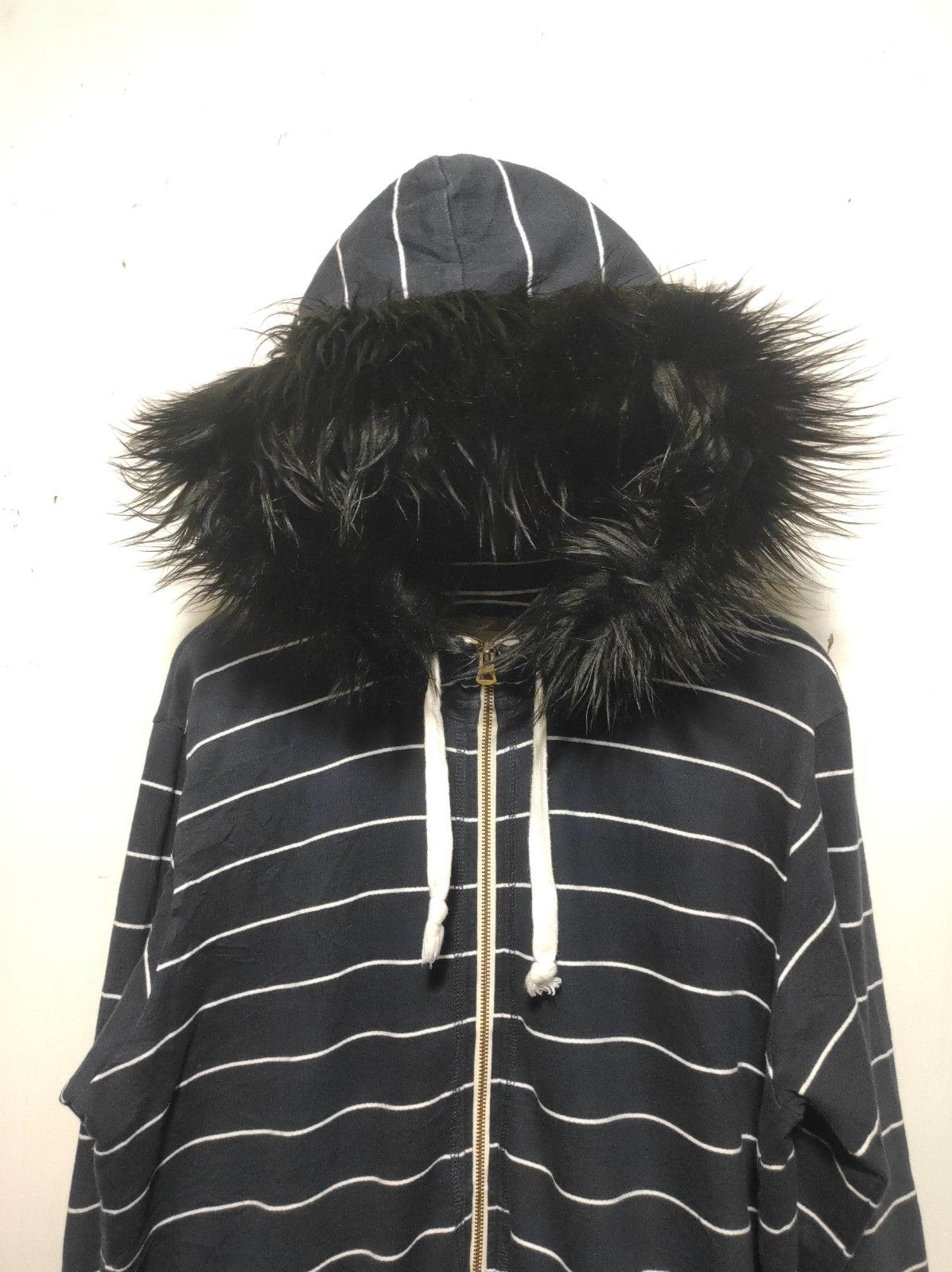 Japanese Brand X'tyle Stripe zip fur hoodie LGB style Size US XL / EU 56 / 4 - 3 Thumbnail