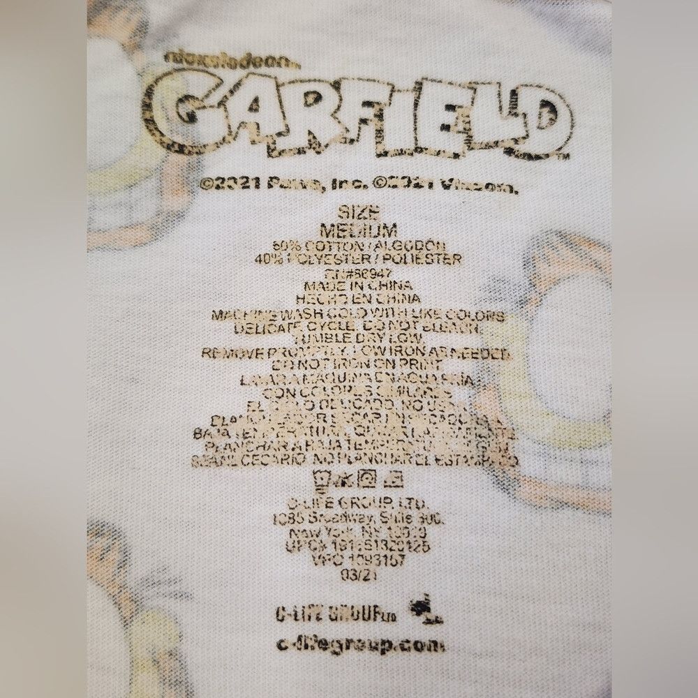 Other Garfield White T-Shirt Cartoon Printed Head Garfield Size US M / EU 48-50 / 2 - 2 Thumbnail