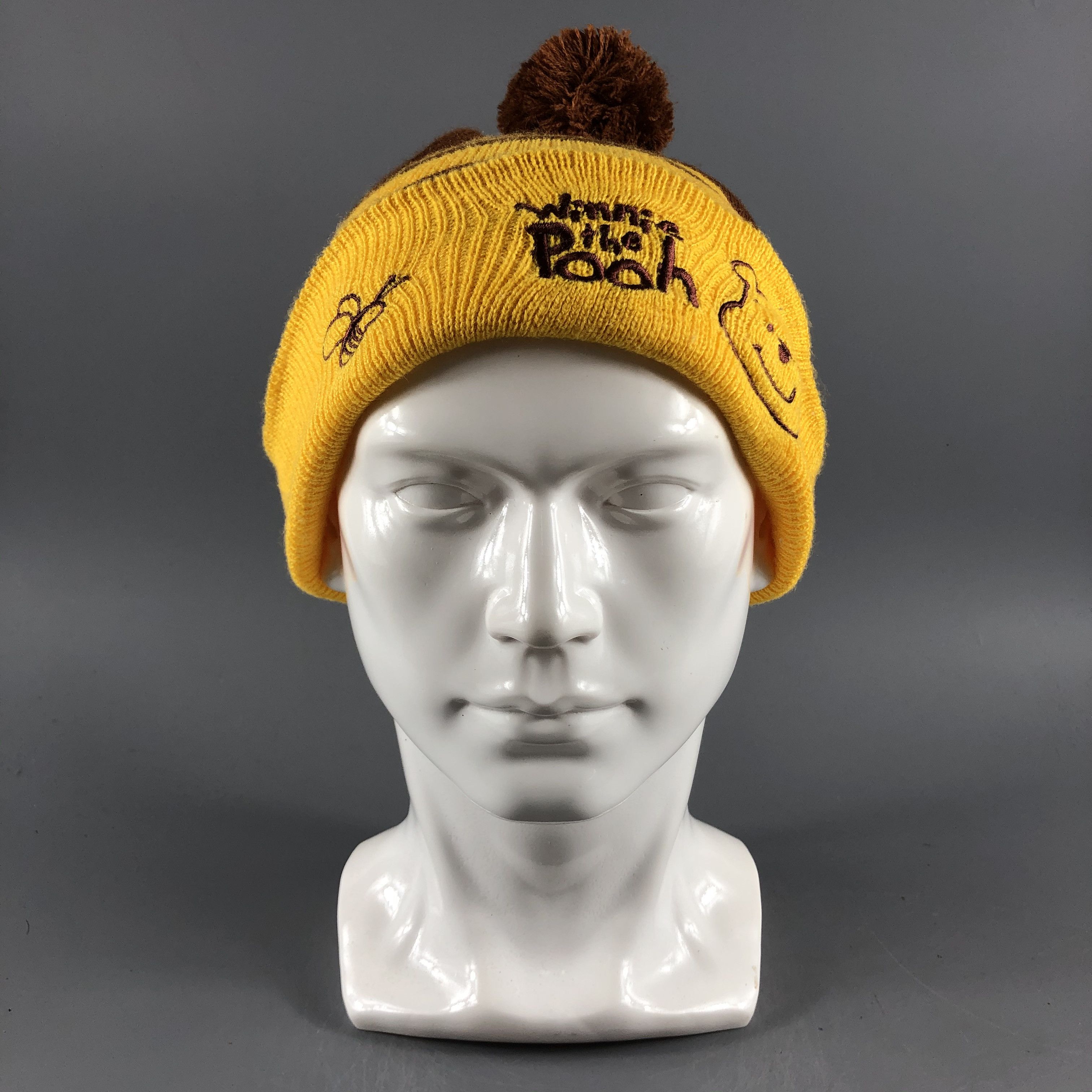 image of Winnie The Pooh Hats Stripe Beanie Disney Snow Cap B324, Men's